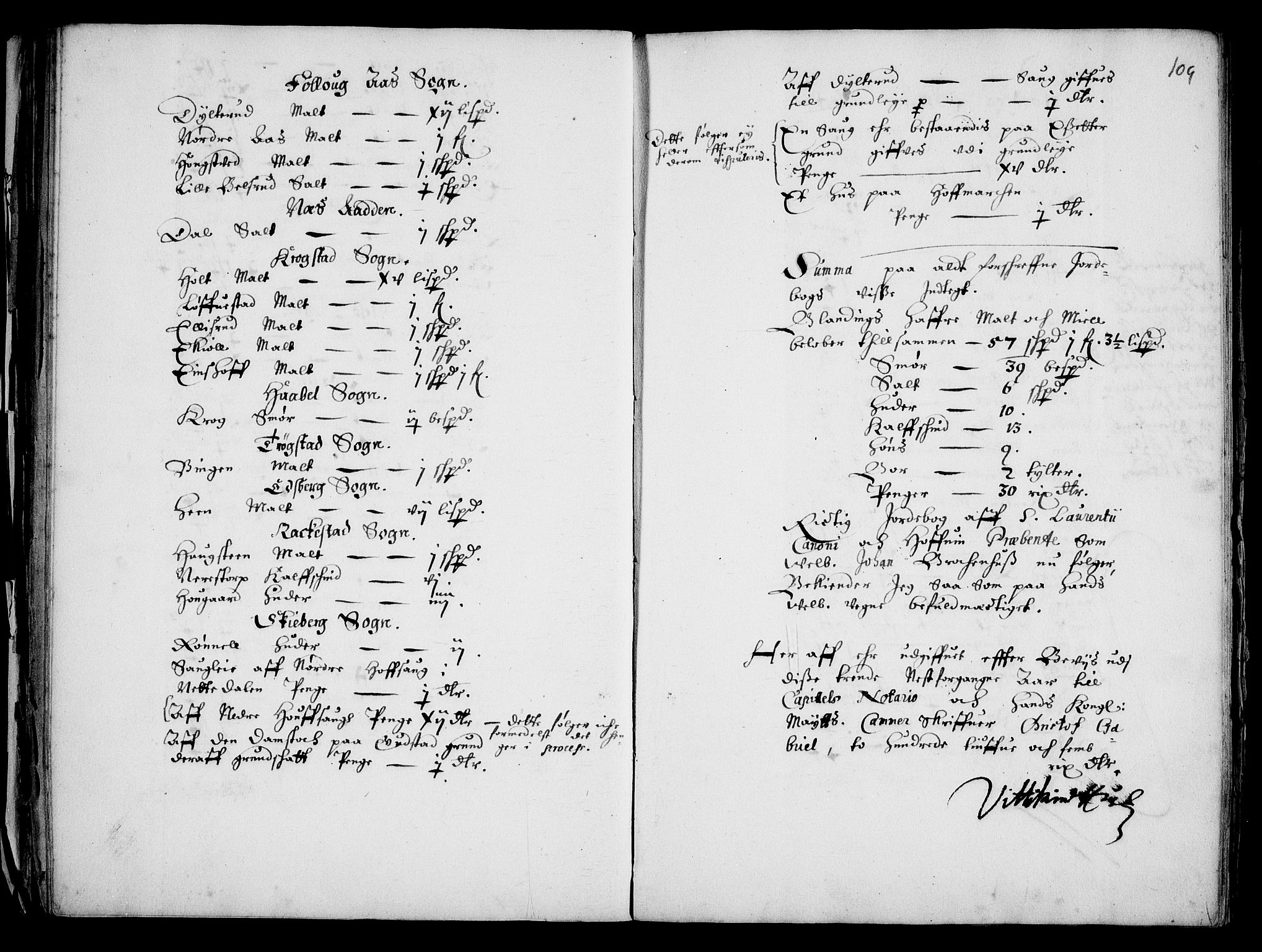 Rentekammeret inntil 1814, Realistisk ordnet avdeling, AV/RA-EA-4070/Fc/Fca/L0001/0002: [Ca I]  Akershus stift / Kristiania kapitels jordebok, 1652-1654, p. 108-109