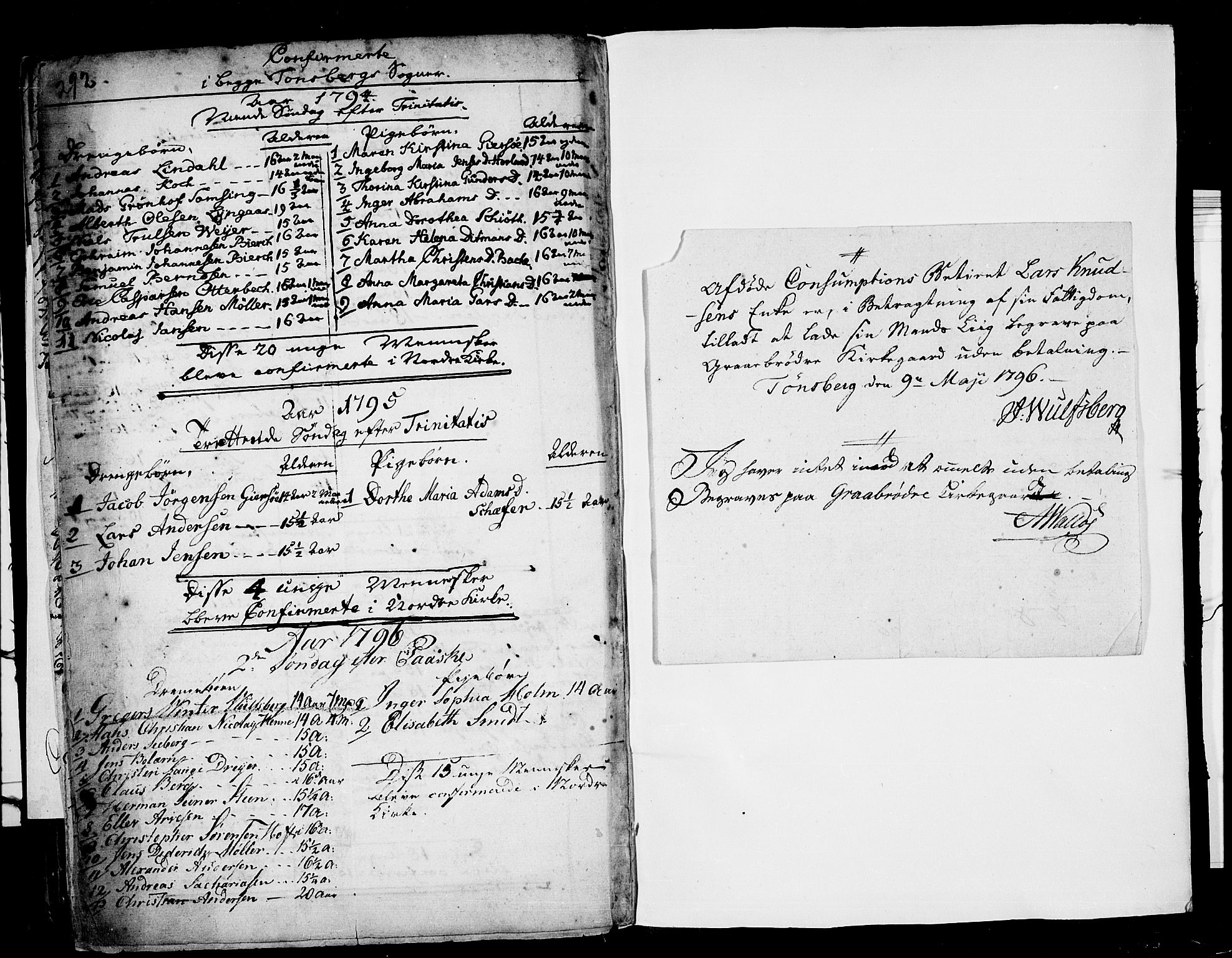 Tønsberg kirkebøker, AV/SAKO-A-330/F/Fb/L0001: Parish register (official) no. II 1, 1690-1796, p. 292-293