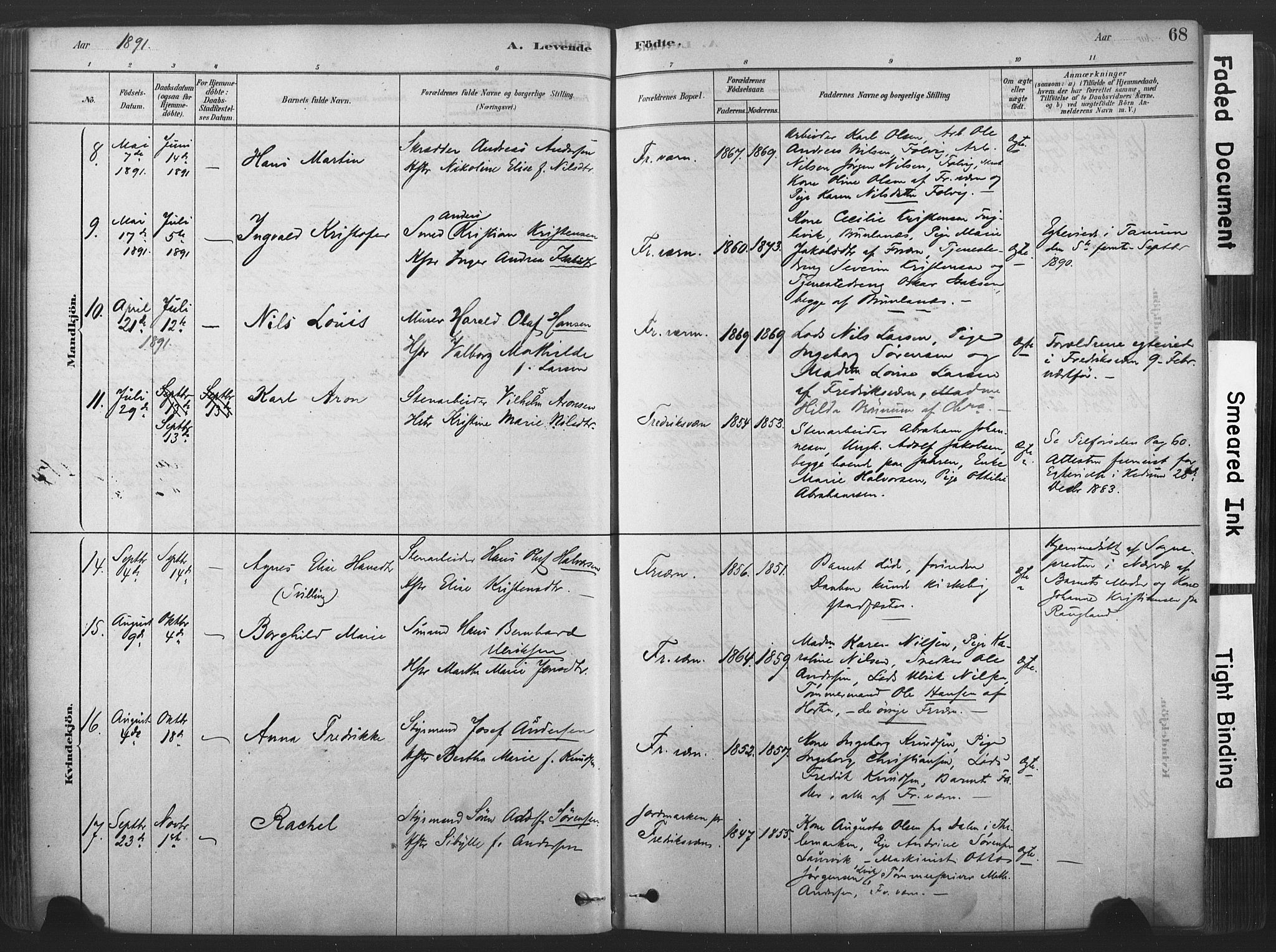 Stavern kirkebøker, SAKO/A-318/F/Fa/L0008: Parish register (official) no. 8, 1878-1905, p. 68