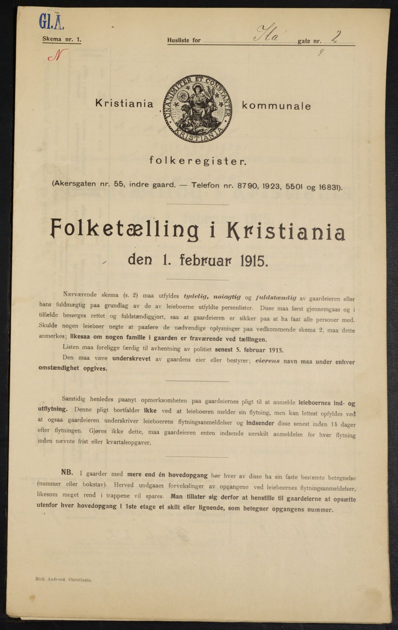 OBA, Municipal Census 1915 for Kristiania, 1915, p. 42637