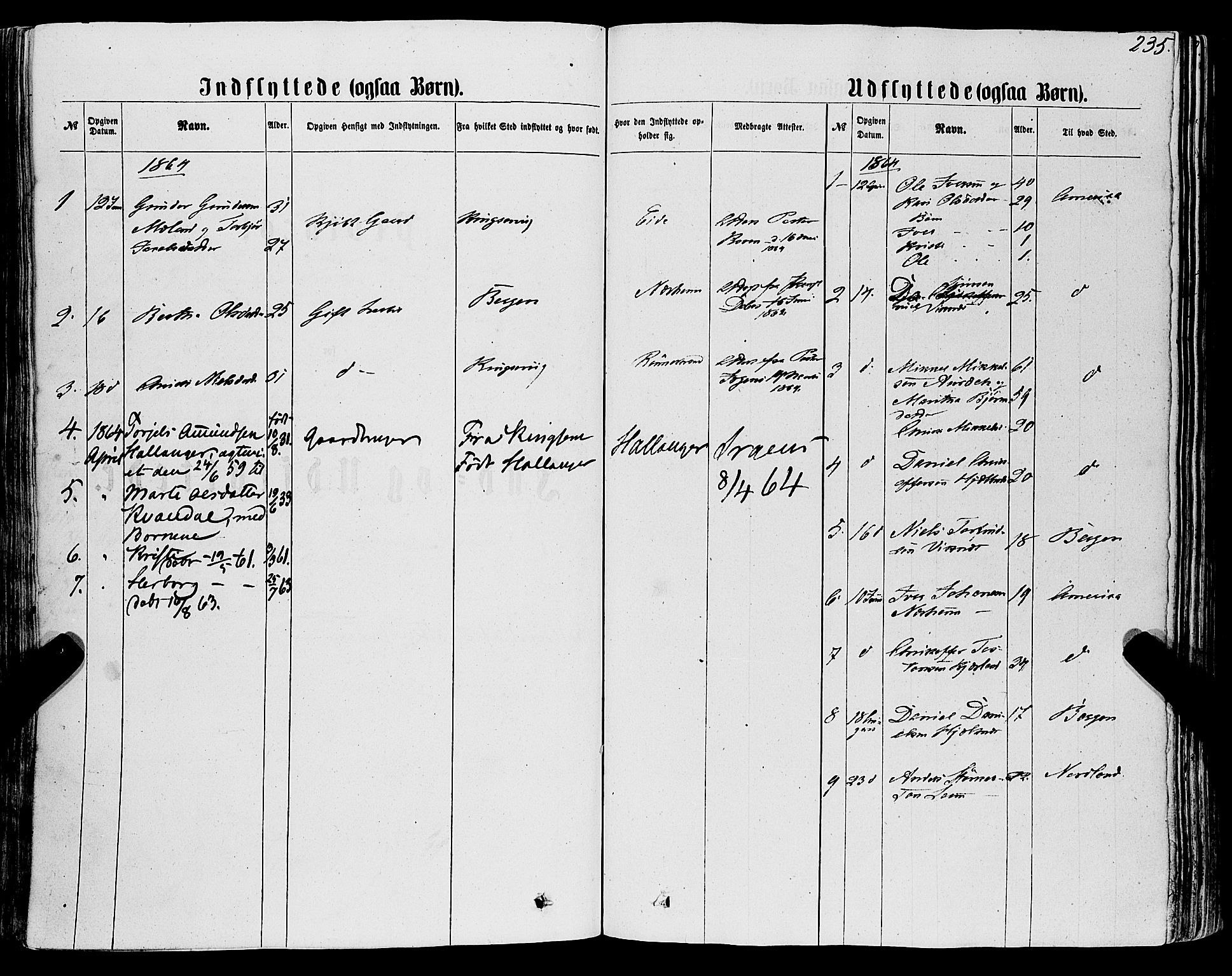 Ulvik sokneprestembete, SAB/A-78801/H/Haa: Parish register (official) no. A 15, 1864-1878, p. 235