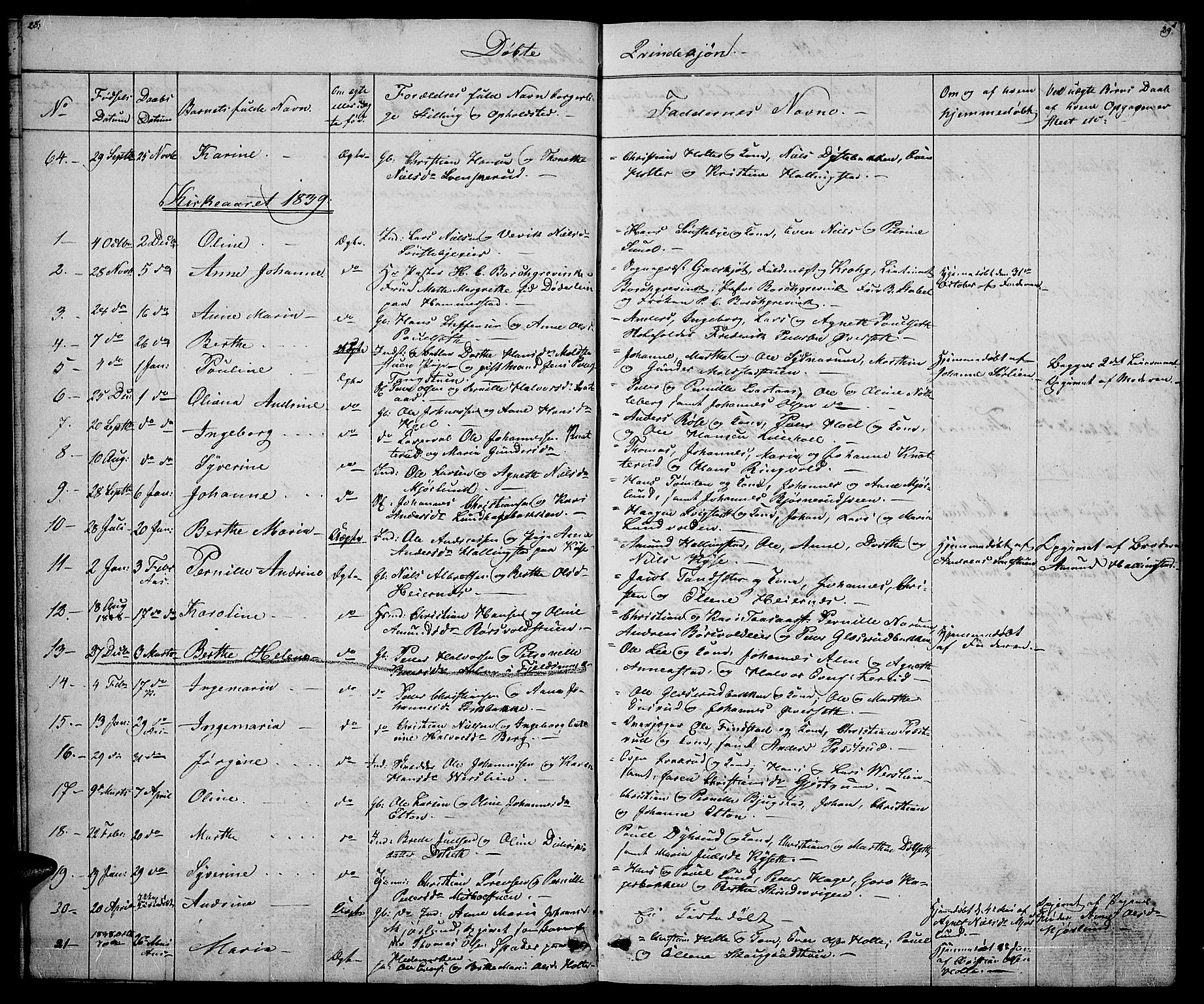 Vestre Toten prestekontor, SAH/PREST-108/H/Ha/Hab/L0002: Parish register (copy) no. 2, 1836-1848, p. 28-29