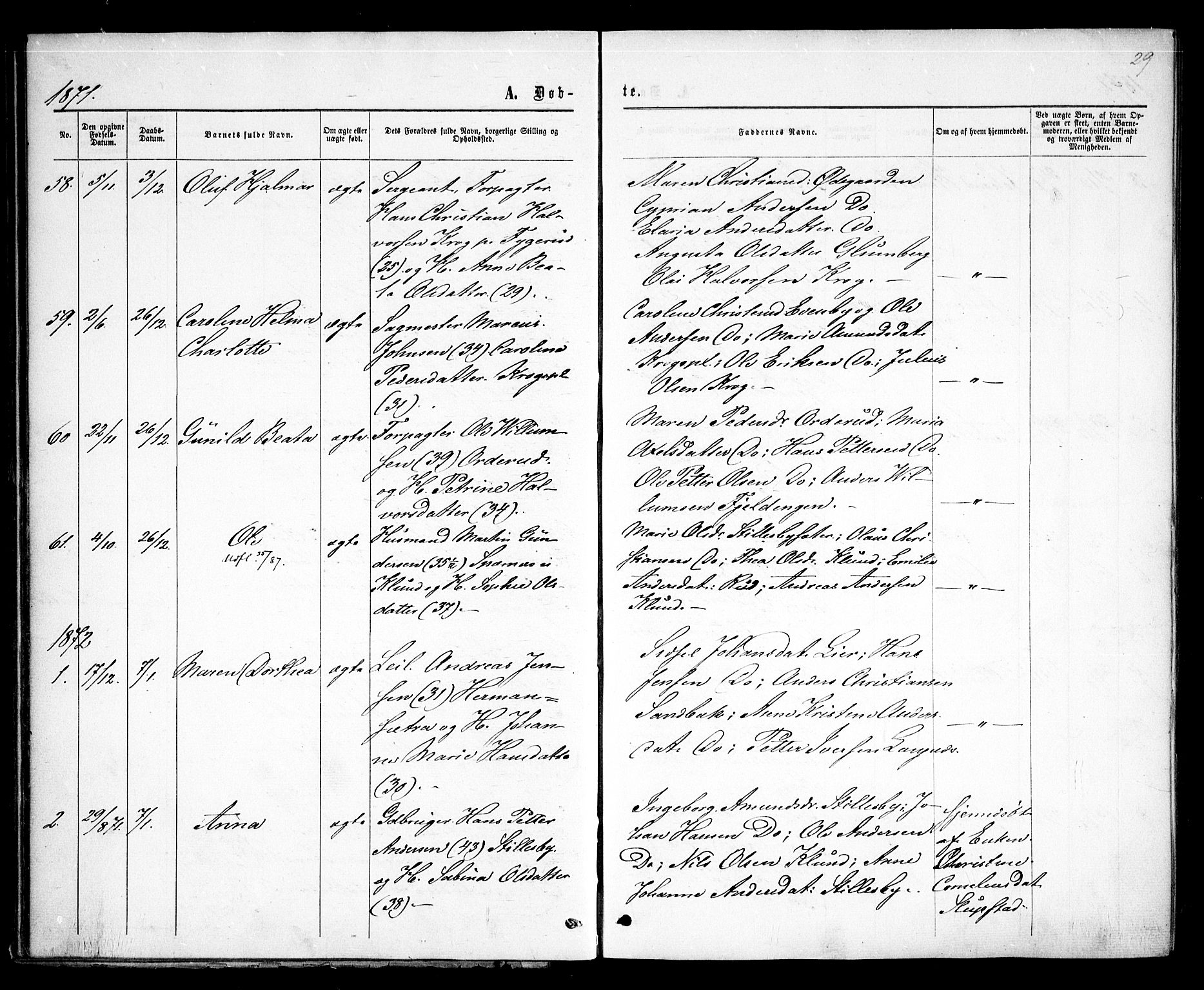 Rødenes prestekontor Kirkebøker, AV/SAO-A-2005/F/Fa/L0008: Parish register (official) no. I 8, 1869-1879, p. 29