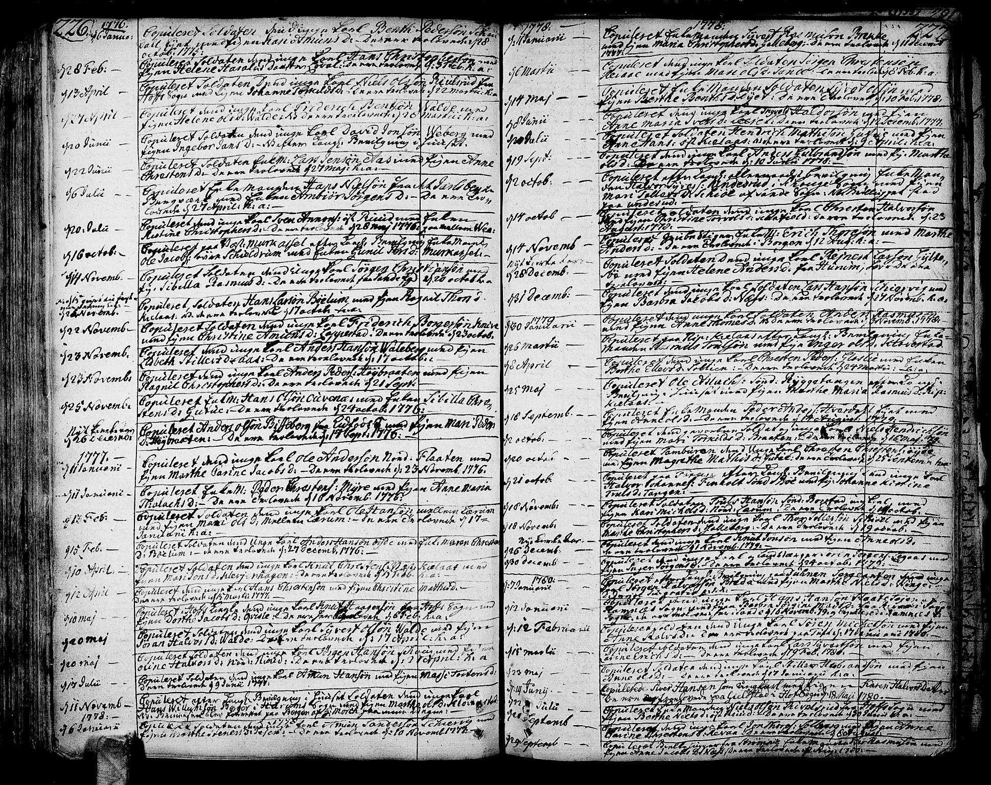 Sande Kirkebøker, AV/SAKO-A-53/F/Fa/L0001: Parish register (official) no. 1, 1753-1803, p. 226-227