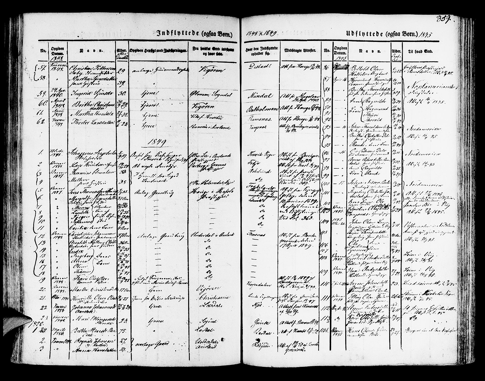 Leikanger sokneprestembete, SAB/A-81001: Parish register (official) no. A 7, 1838-1851, p. 359