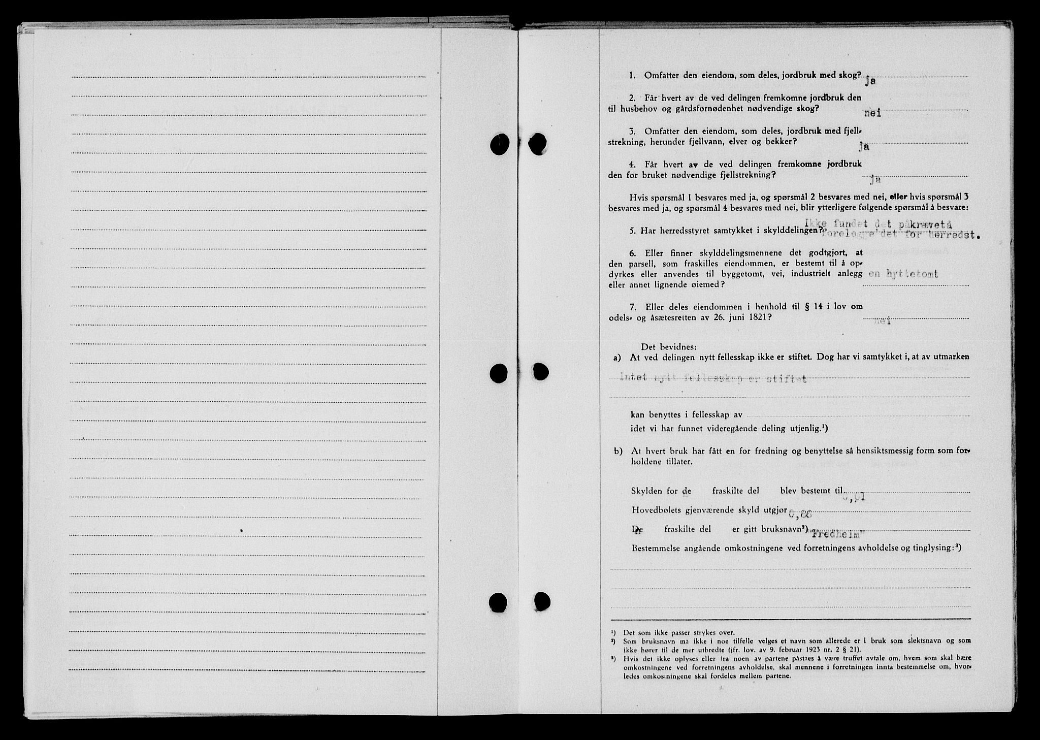 Flekkefjord sorenskriveri, SAK/1221-0001/G/Gb/Gba/L0059: Mortgage book no. A-7, 1944-1945, Diary no: : 593/1944