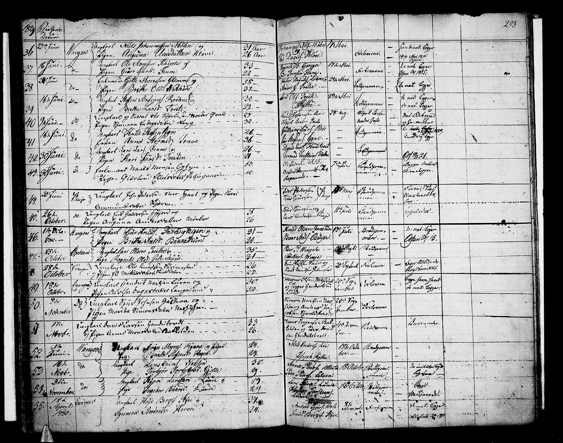 Voss sokneprestembete, AV/SAB-A-79001/H/Haa: Parish register (official) no. A 12, 1823-1837, p. 293