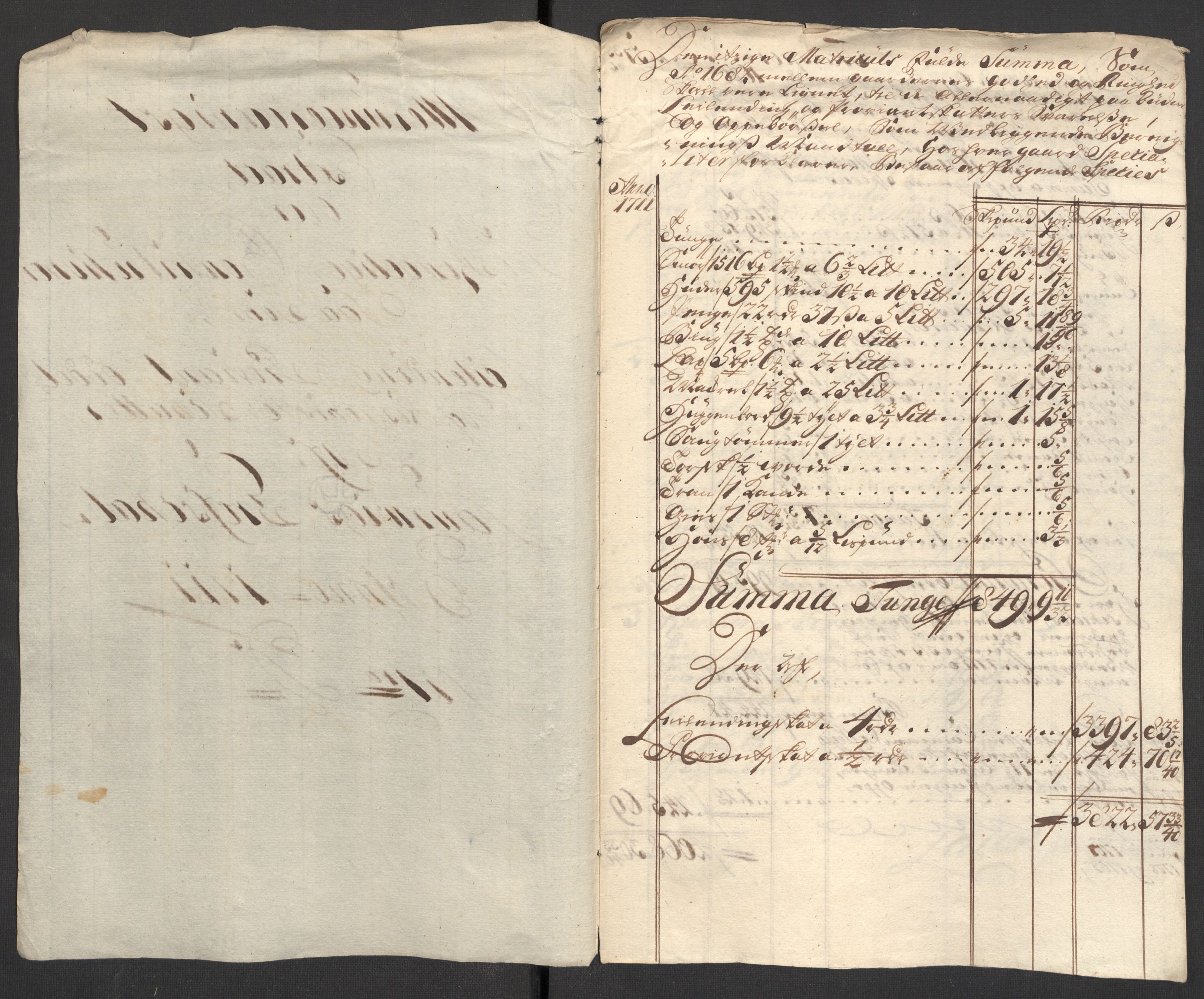 Rentekammeret inntil 1814, Reviderte regnskaper, Fogderegnskap, AV/RA-EA-4092/R33/L1983: Fogderegnskap Larvik grevskap, 1711, p. 148