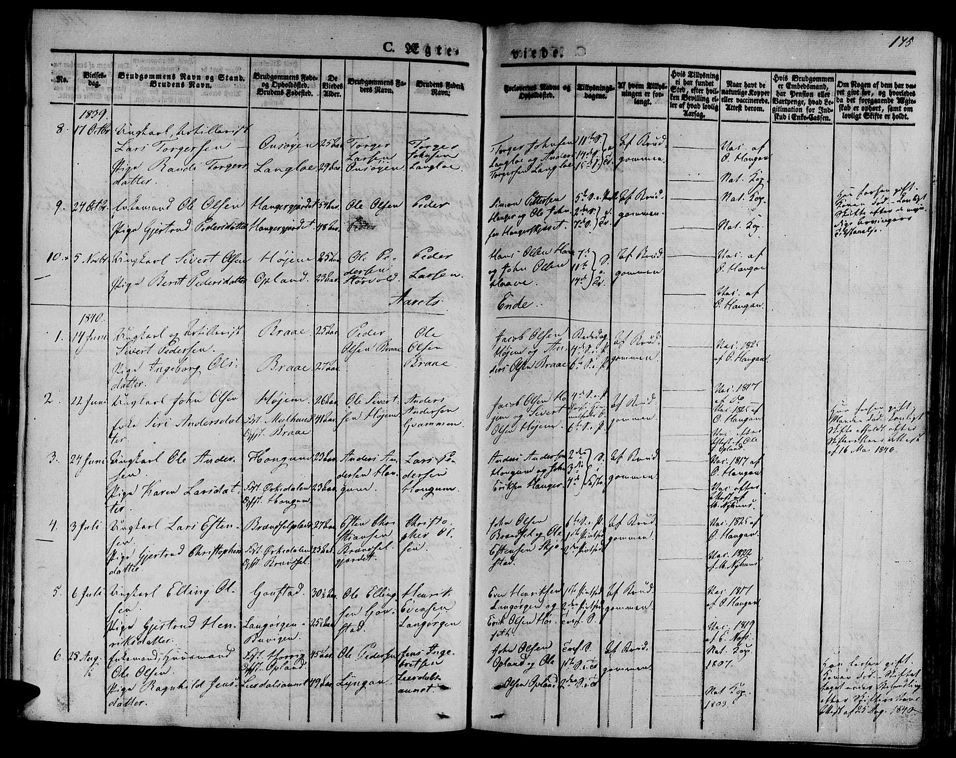 Ministerialprotokoller, klokkerbøker og fødselsregistre - Sør-Trøndelag, SAT/A-1456/612/L0374: Parish register (official) no. 612A07 /1, 1829-1845, p. 175