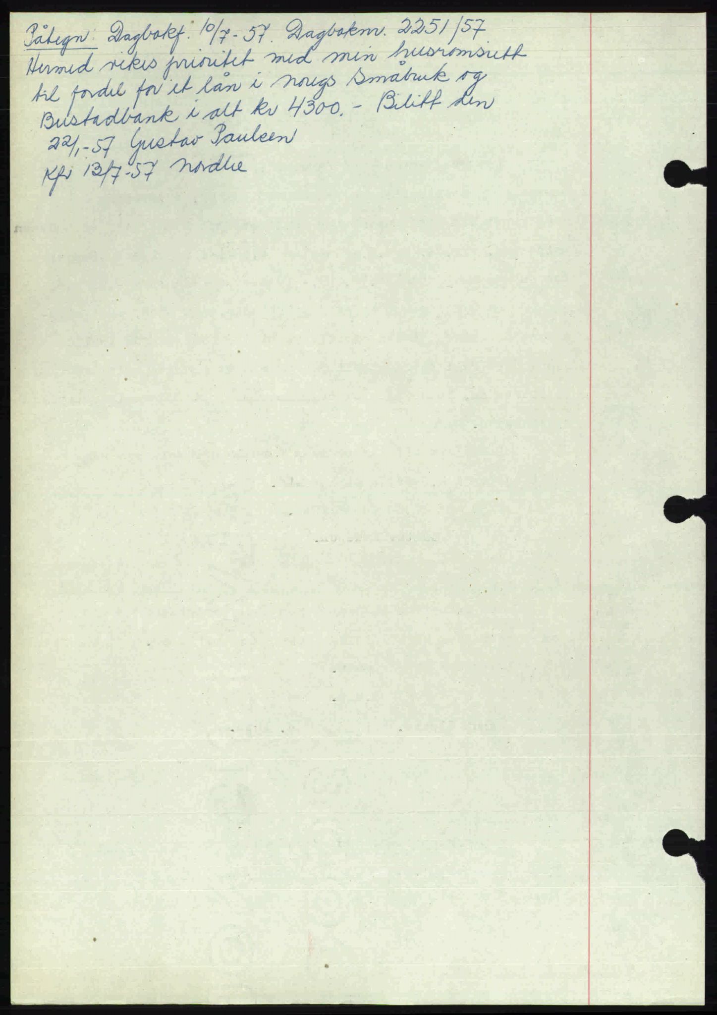Toten tingrett, SAH/TING-006/H/Hb/Hbc/L0013: Mortgage book no. Hbc-13, 1945-1945, Diary no: : 1577/1945