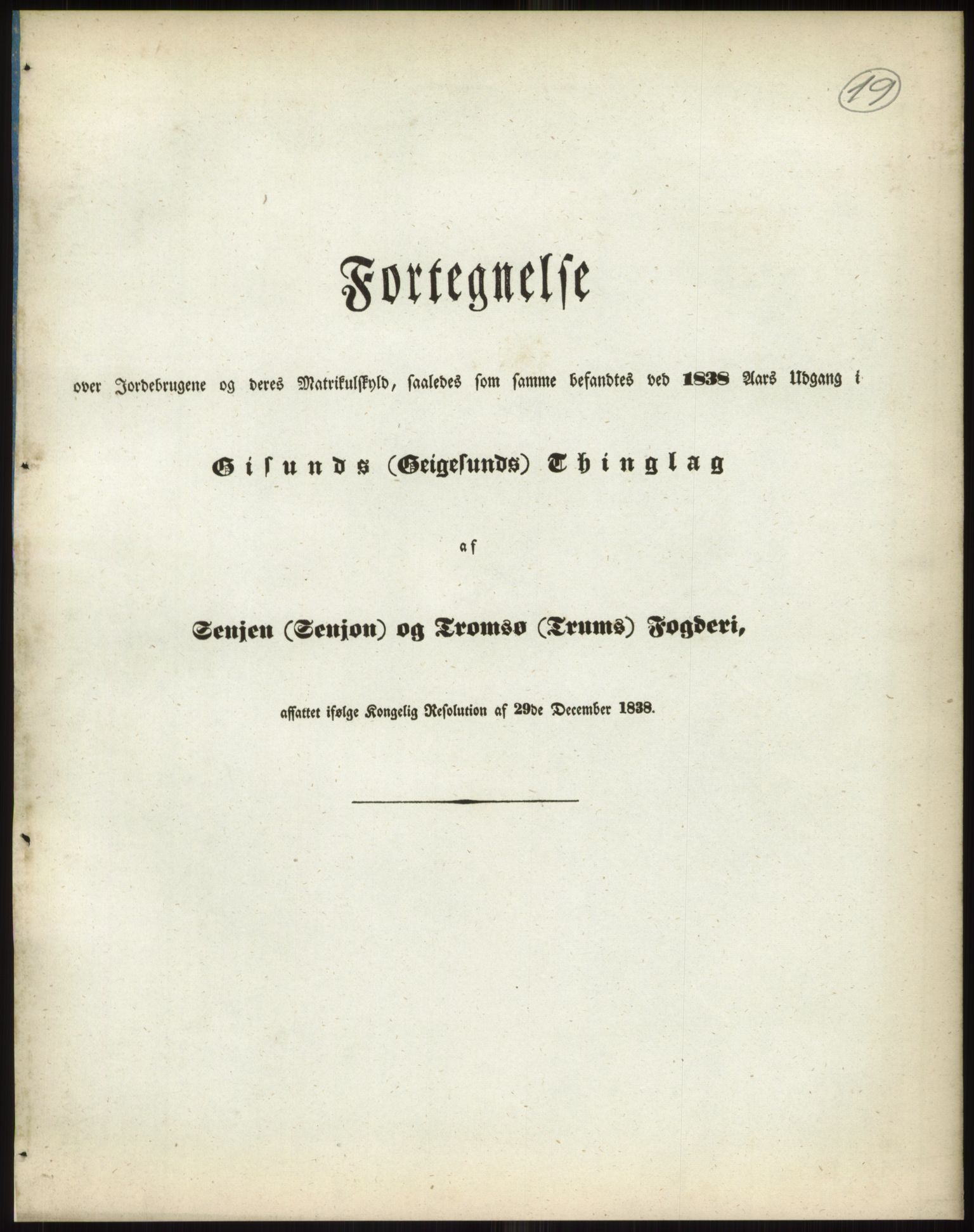 Andre publikasjoner, PUBL/PUBL-999/0002/0018: Bind 18 - Finnmarkens amt: Senja og Tromsø fogderi, 1838, p. 29