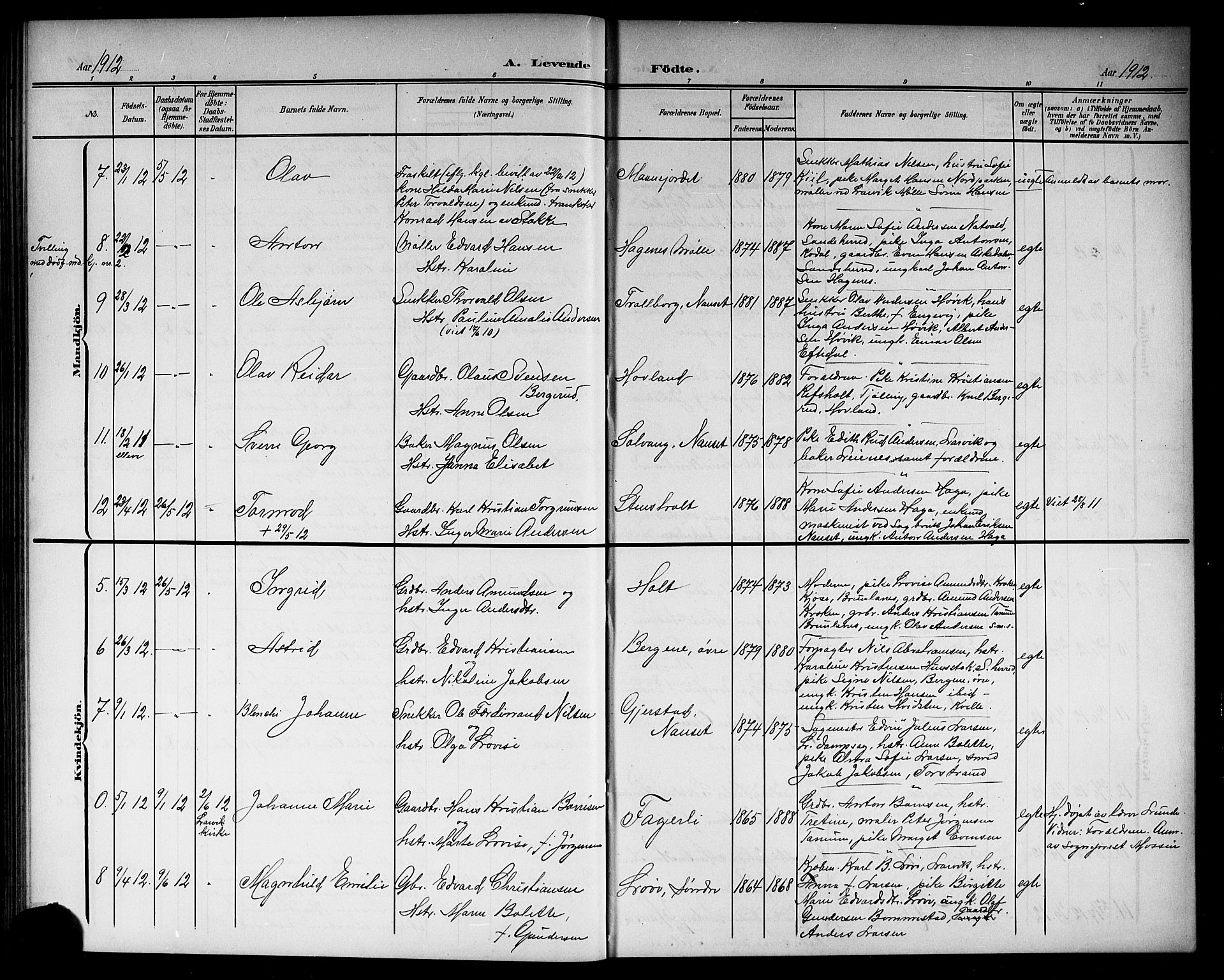 Hedrum kirkebøker, SAKO/A-344/G/Ga/L0004: Parish register (copy) no. I 4, 1902-1915