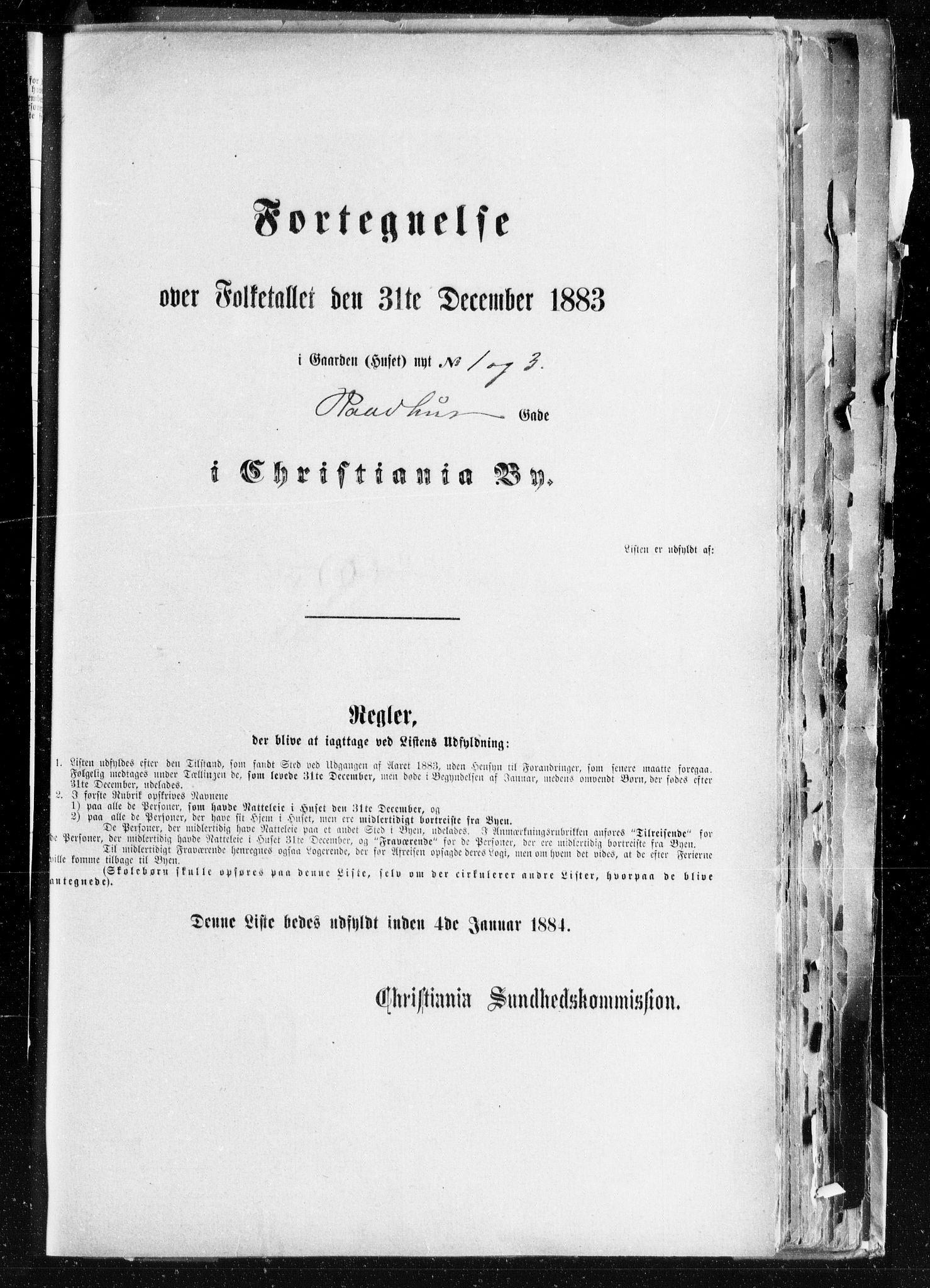 OBA, Municipal Census 1883 for Kristiania, 1883, p. 3472