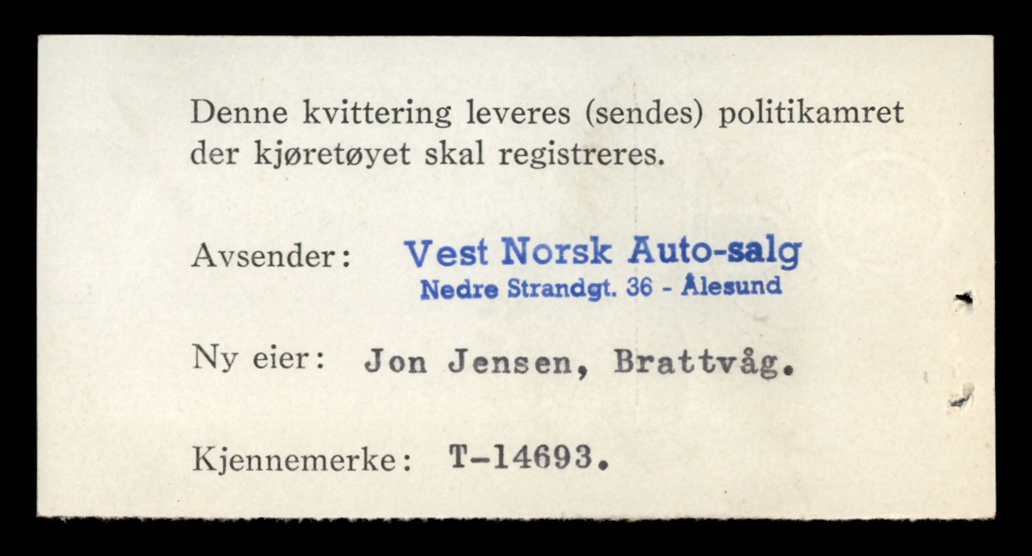 Møre og Romsdal vegkontor - Ålesund trafikkstasjon, AV/SAT-A-4099/F/Fe/L0047: Registreringskort for kjøretøy T 14580 - T 14720, 1927-1998, p. 2630