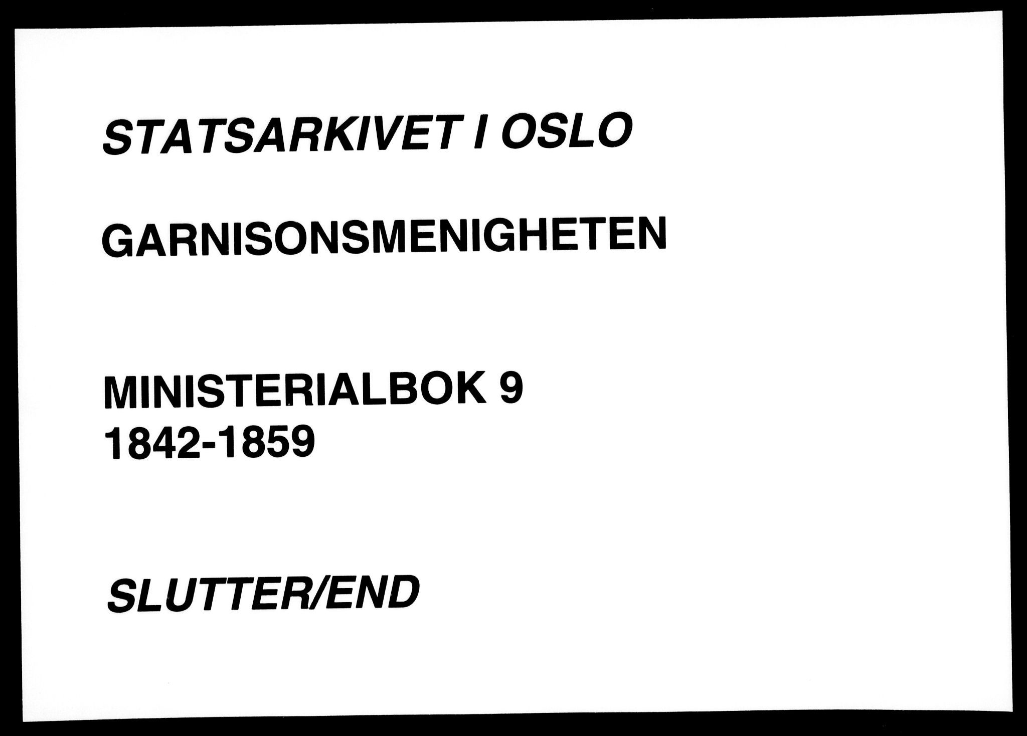 Garnisonsmenigheten Kirkebøker, SAO/A-10846/F/Fa/L0009: Parish register (official) no. 9, 1842-1859