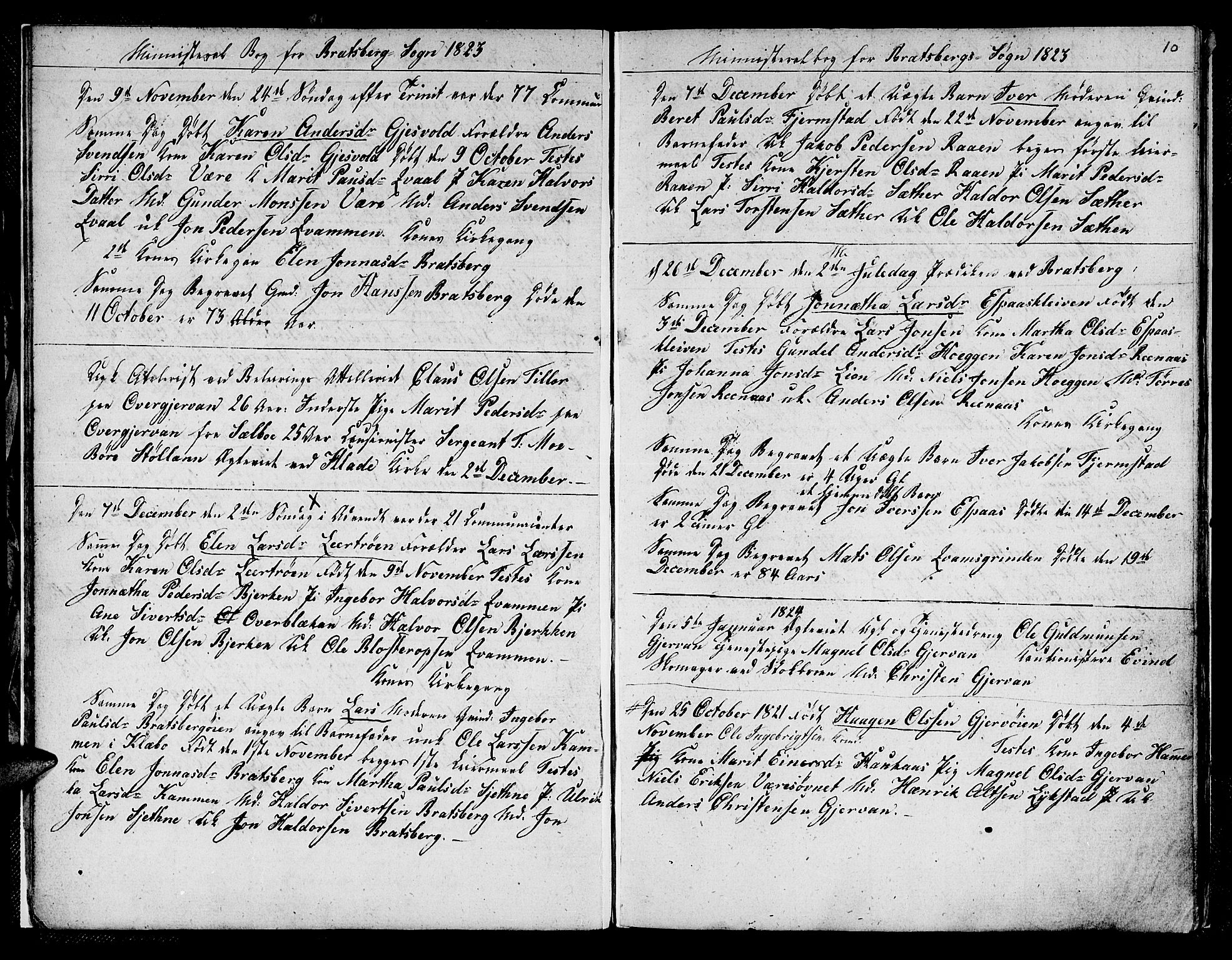 Ministerialprotokoller, klokkerbøker og fødselsregistre - Sør-Trøndelag, SAT/A-1456/608/L0337: Parish register (copy) no. 608C03, 1821-1831, p. 10