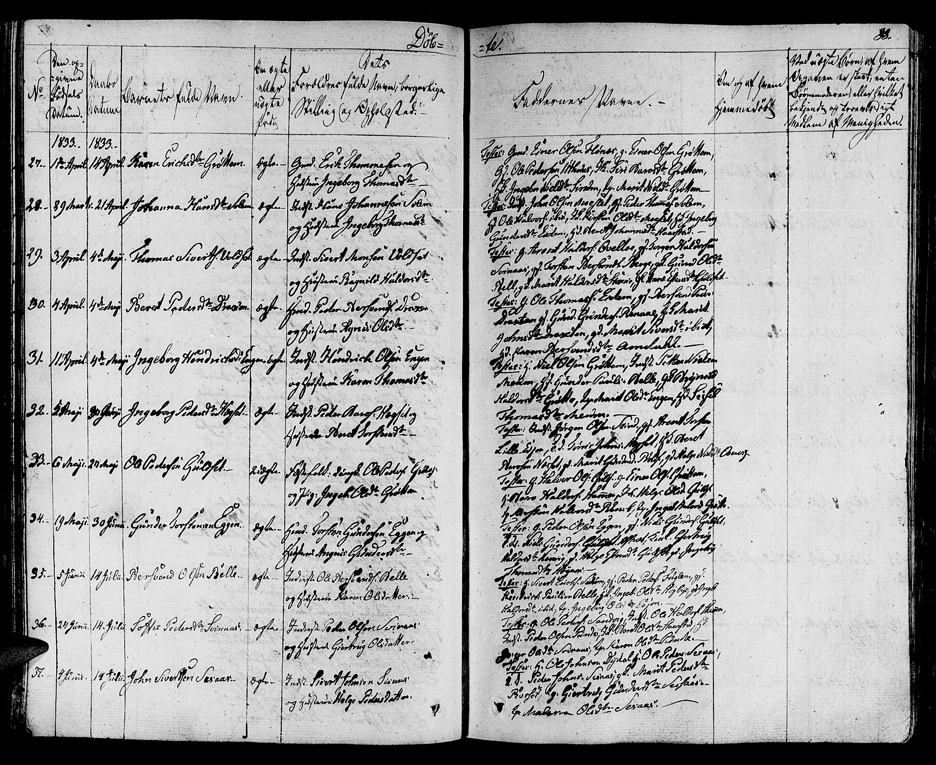 Ministerialprotokoller, klokkerbøker og fødselsregistre - Sør-Trøndelag, AV/SAT-A-1456/695/L1143: Parish register (official) no. 695A05 /1, 1824-1842, p. 88