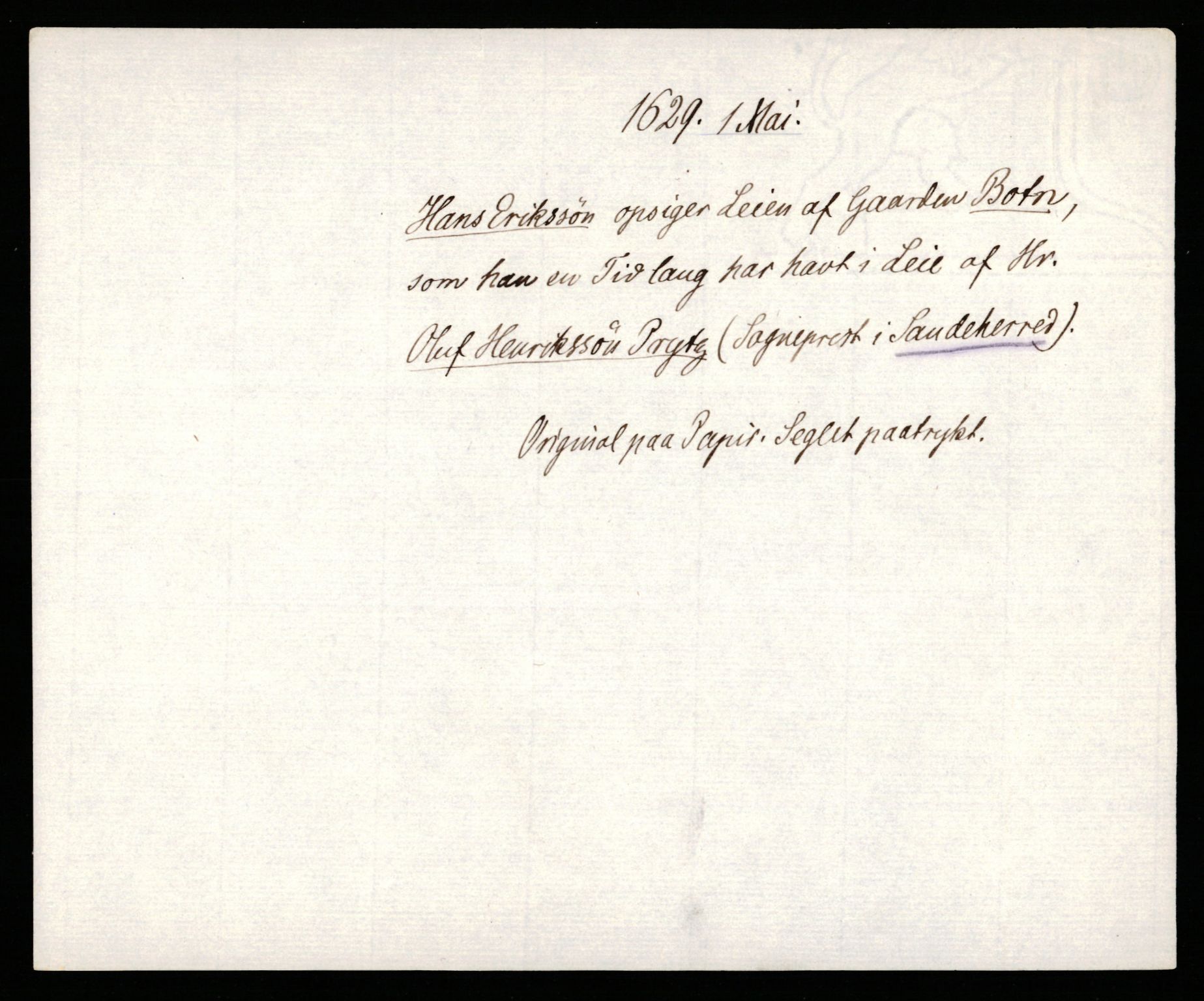 Riksarkivets diplomsamling, AV/RA-EA-5965/F35/F35b/L0007: Riksarkivets diplomer, seddelregister, 1625-1634, p. 237