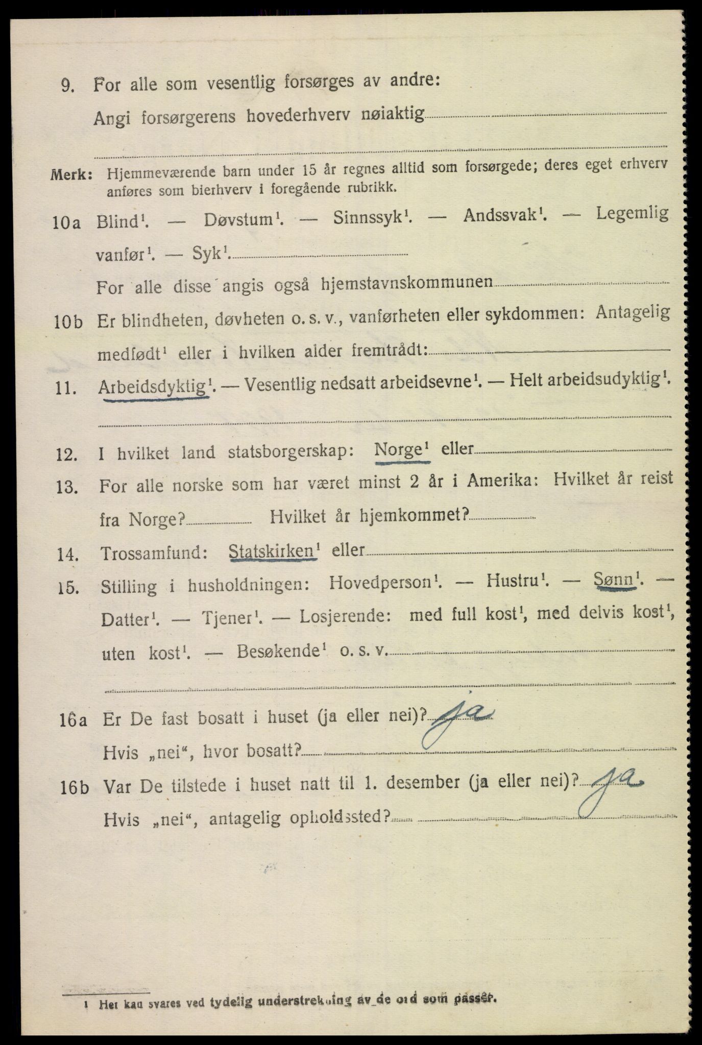 SAK, 1920 census for Hægeland, 1920, p. 2332