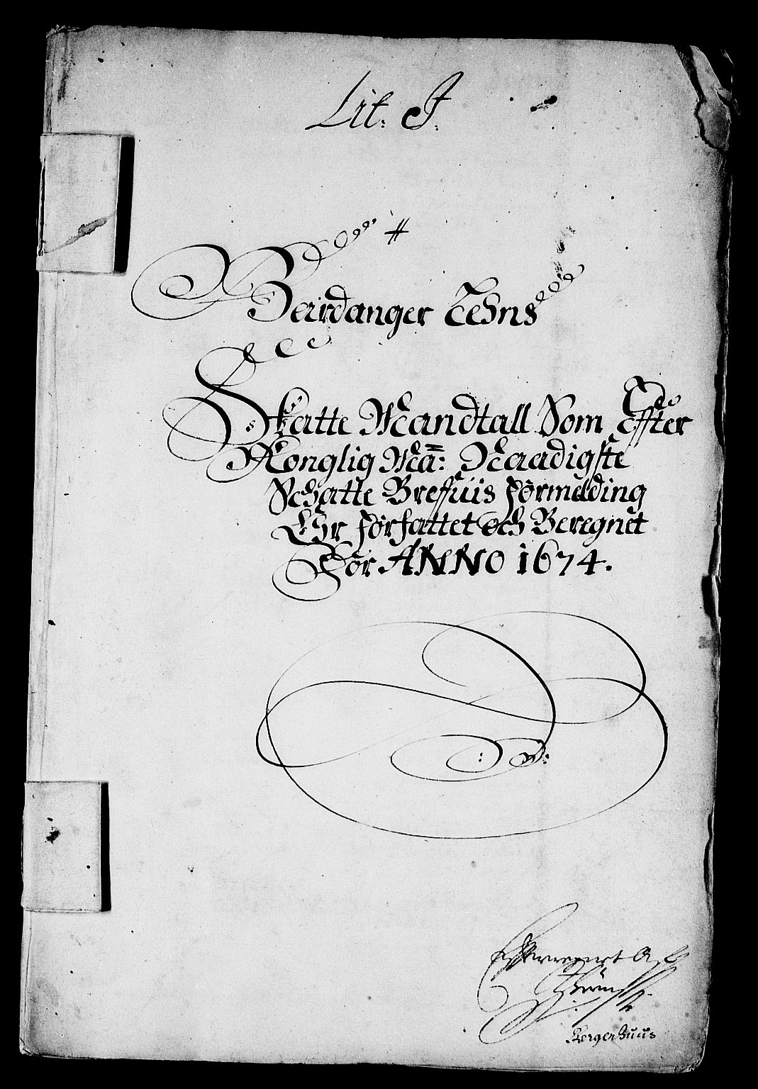 Rentekammeret inntil 1814, Reviderte regnskaper, Stiftamtstueregnskaper, Bergen stiftamt, AV/RA-EA-6043/R/Rc/L0038: Bergen stiftamt, 1673-1674