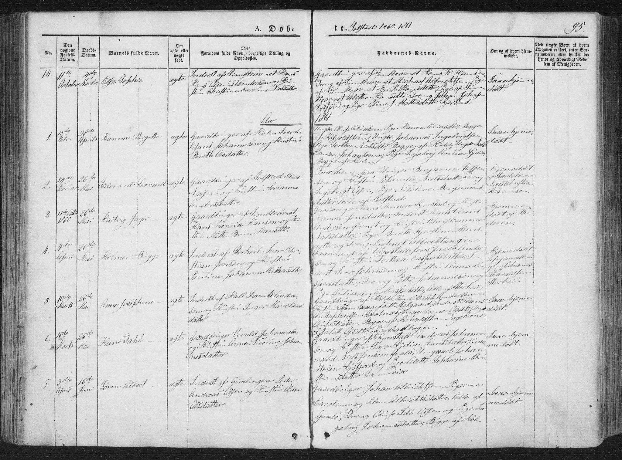 Ministerialprotokoller, klokkerbøker og fødselsregistre - Nordland, AV/SAT-A-1459/810/L0145: Parish register (official) no. 810A07 /2, 1841-1862, p. 95