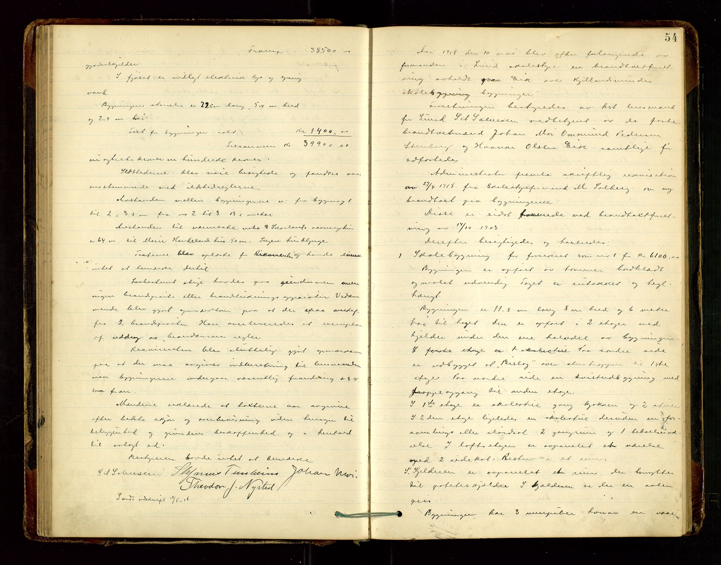 Lund lensmannskontor, AV/SAST-A-100303/Goa/L0003: "Brandtakstprotokol", 1893-1950, p. 53b-54a