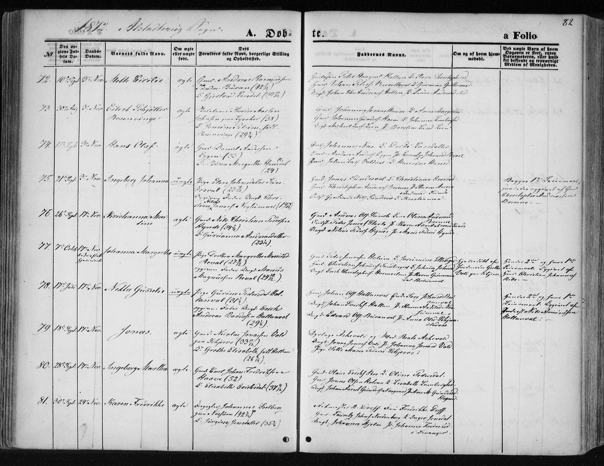 Ministerialprotokoller, klokkerbøker og fødselsregistre - Nord-Trøndelag, SAT/A-1458/717/L0157: Parish register (official) no. 717A08 /1, 1863-1877, p. 82