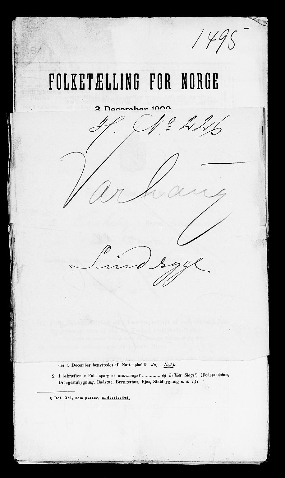 SAST, 1900 census for Varhaug, 1900, p. 31