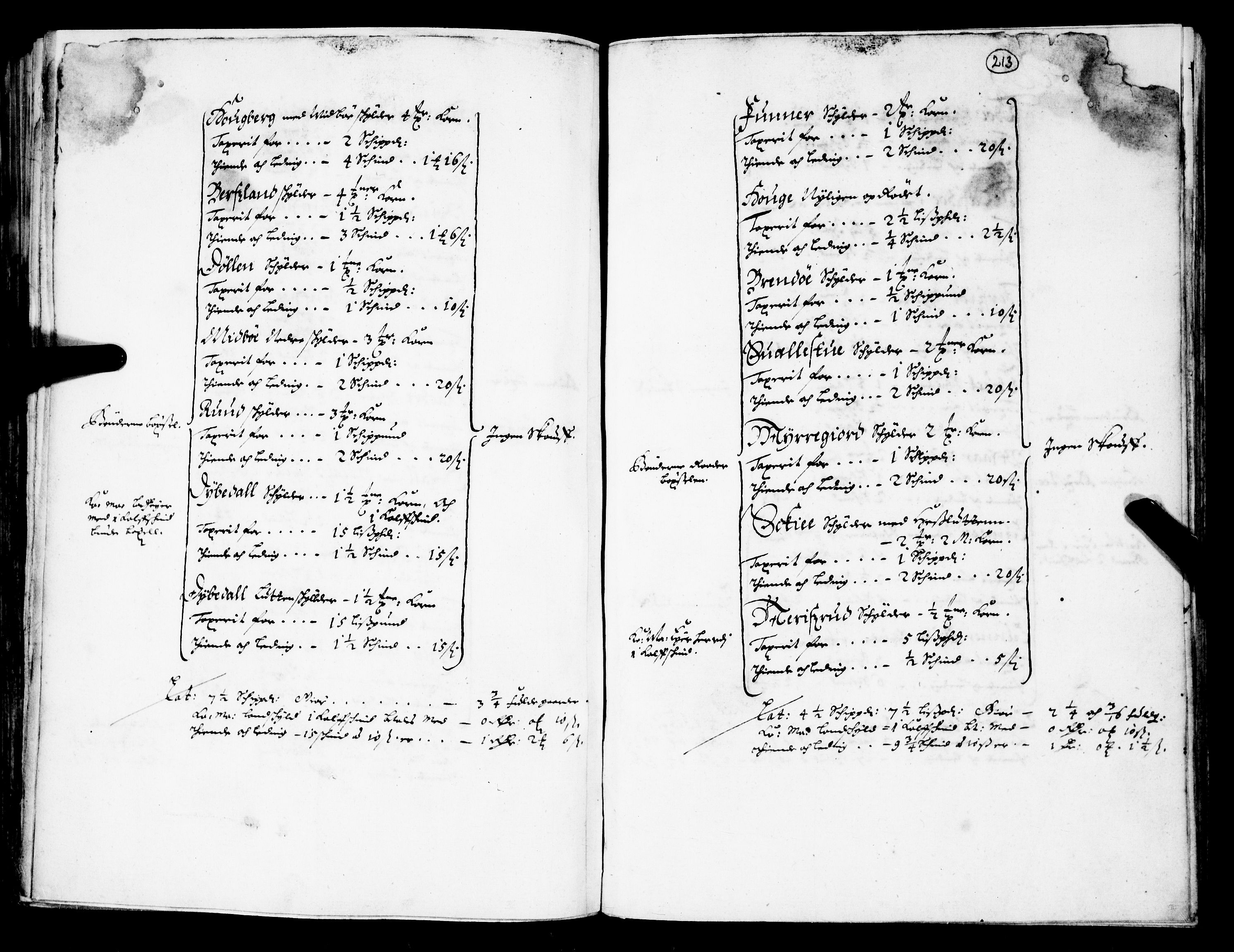 Rentekammeret inntil 1814, Realistisk ordnet avdeling, AV/RA-EA-4070/N/Nb/Nba/L0026: Nedre og Øvre Telemark fogderi, 1667, p. 212b-213a