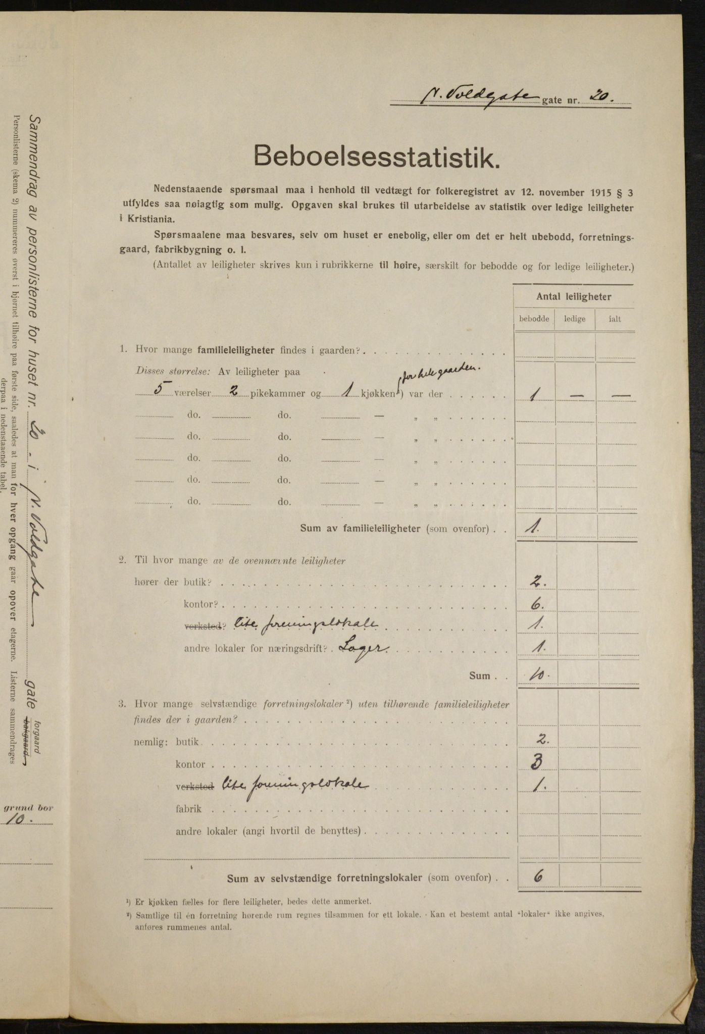 OBA, Municipal Census 1916 for Kristiania, 1916, p. 71346