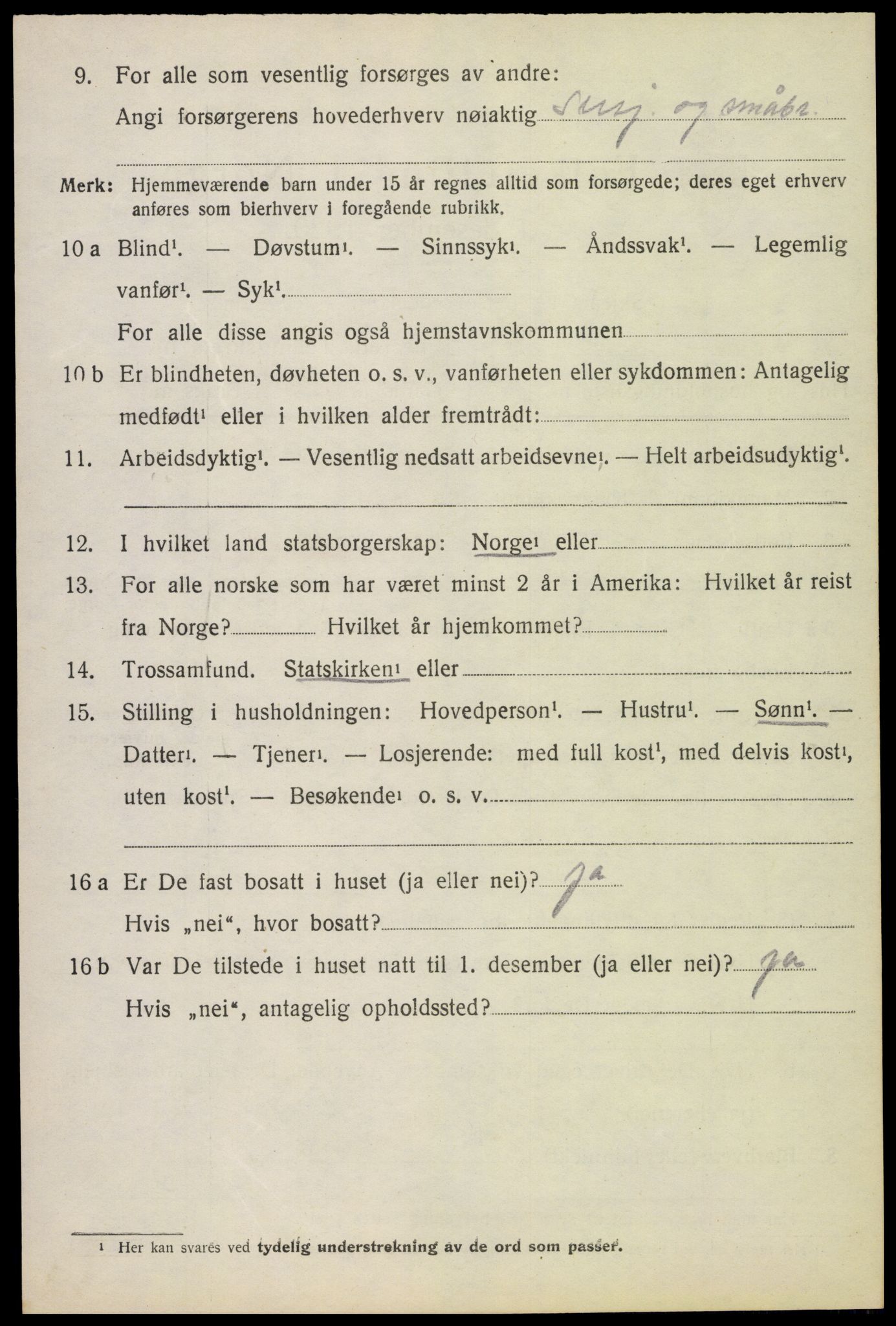 SAH, 1920 census for Stange, 1920, p. 14752