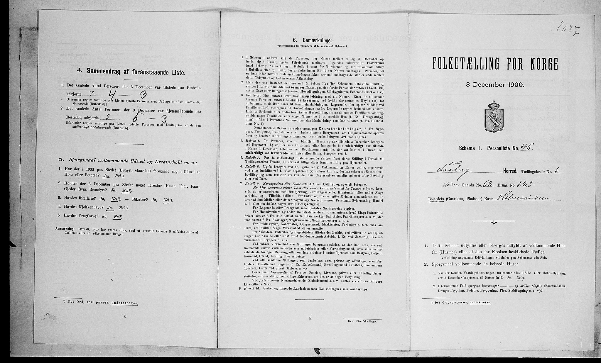 SAH, 1900 census for Fåberg, 1900, p. 694