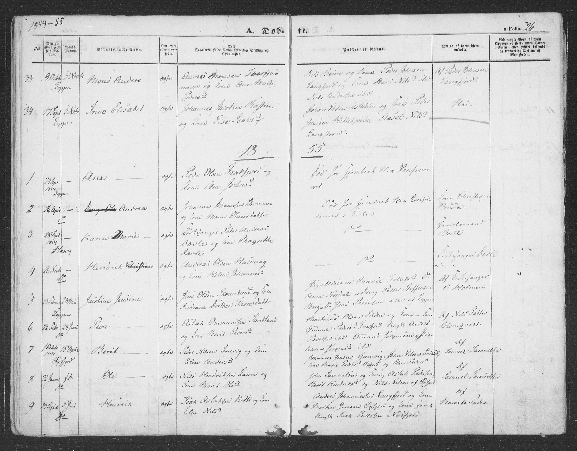 Loppa sokneprestkontor, AV/SATØ-S-1339/H/Ha/L0004kirke: Parish register (official) no. 4, 1849-1868, p. 26