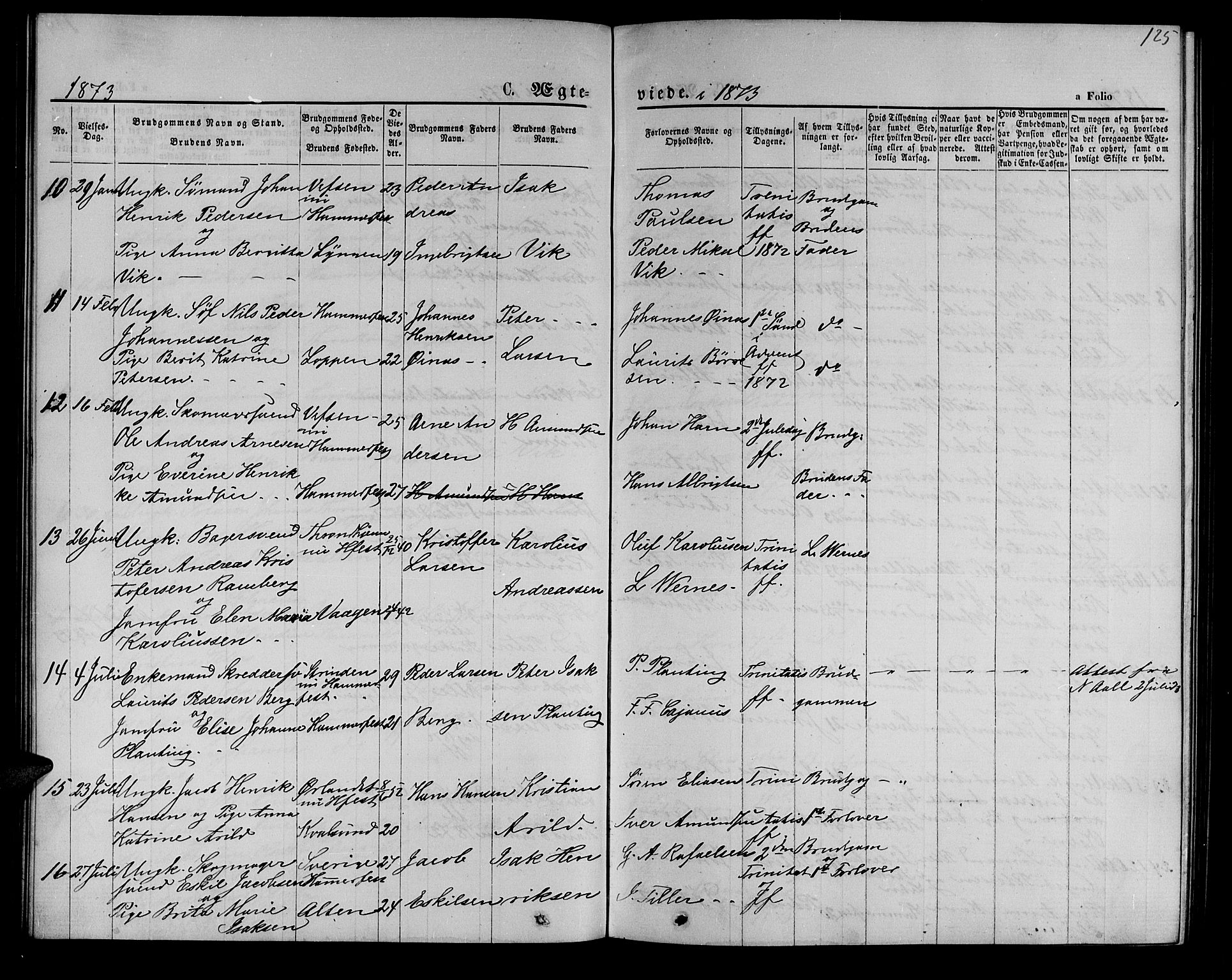 Hammerfest sokneprestkontor, AV/SATØ-S-1347/H/Hb/L0004.klokk: Parish register (copy) no. 4, 1869-1877, p. 125