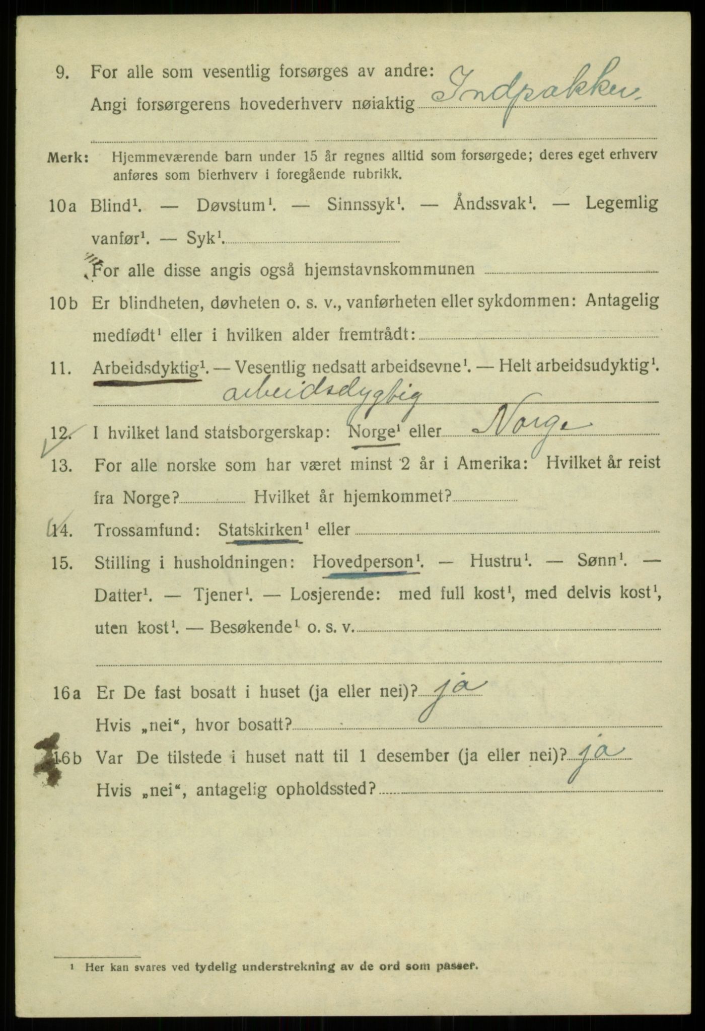 SAB, 1920 census for Bergen, 1920, p. 67790