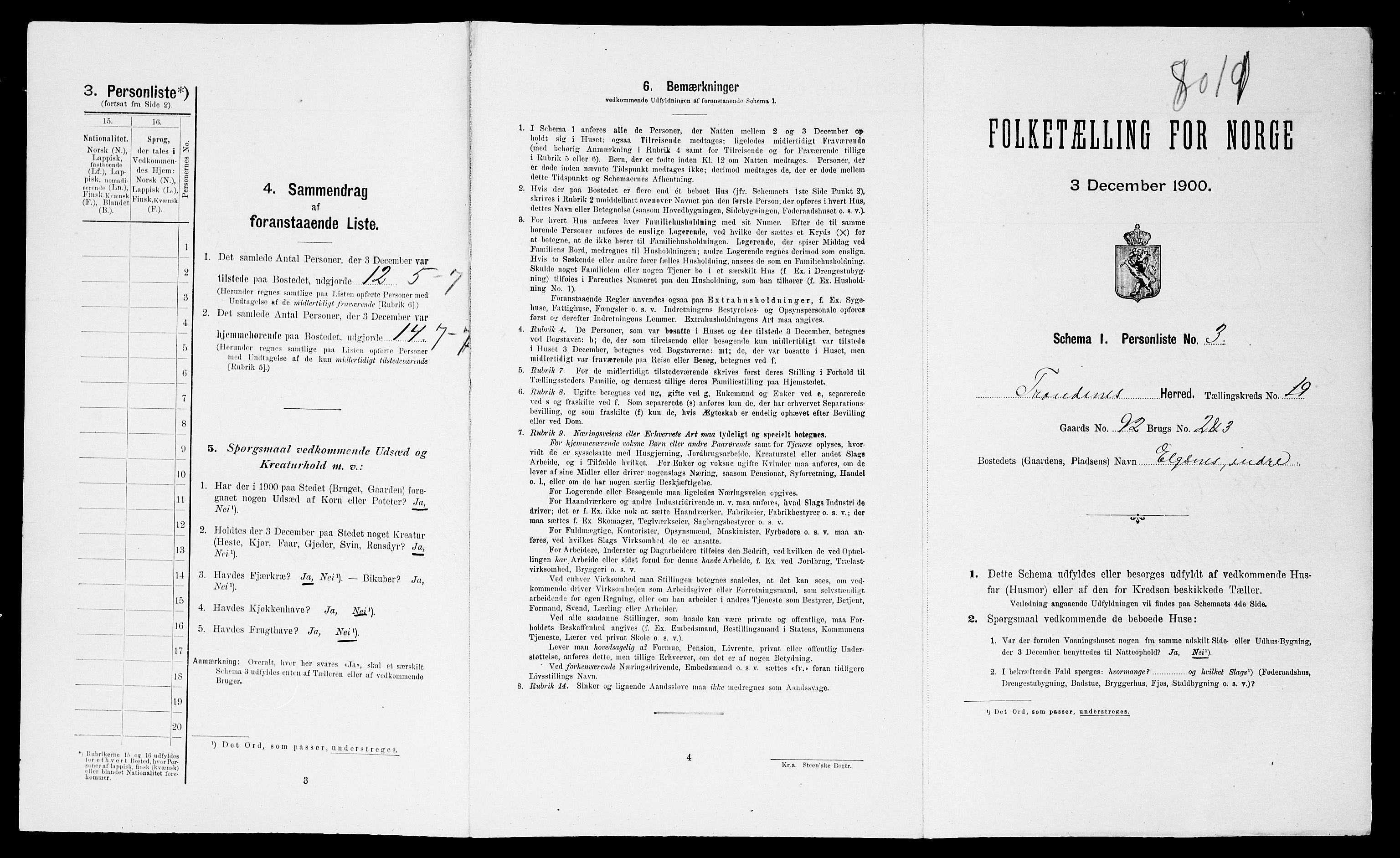 SATØ, 1900 census for Trondenes, 1900, p. 2341