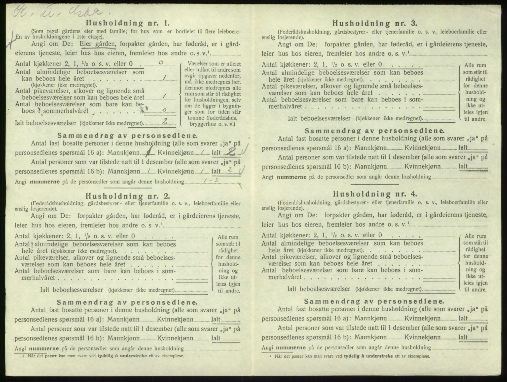 SAB, 1920 census for Hyllestad, 1920, p. 566