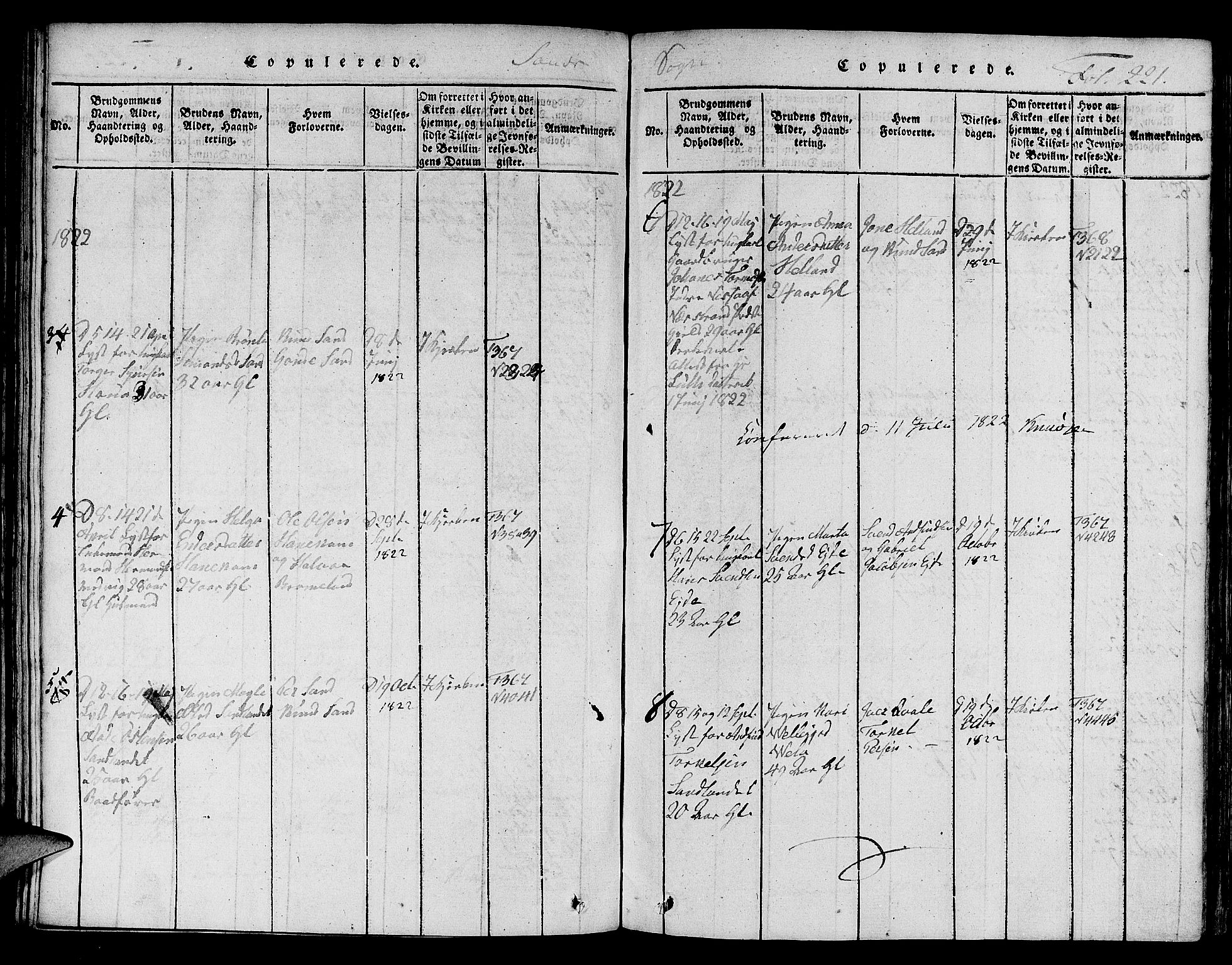Jelsa sokneprestkontor, SAST/A-101842/01/V: Parish register (copy) no. B 1 /2, 1816-1828, p. 221
