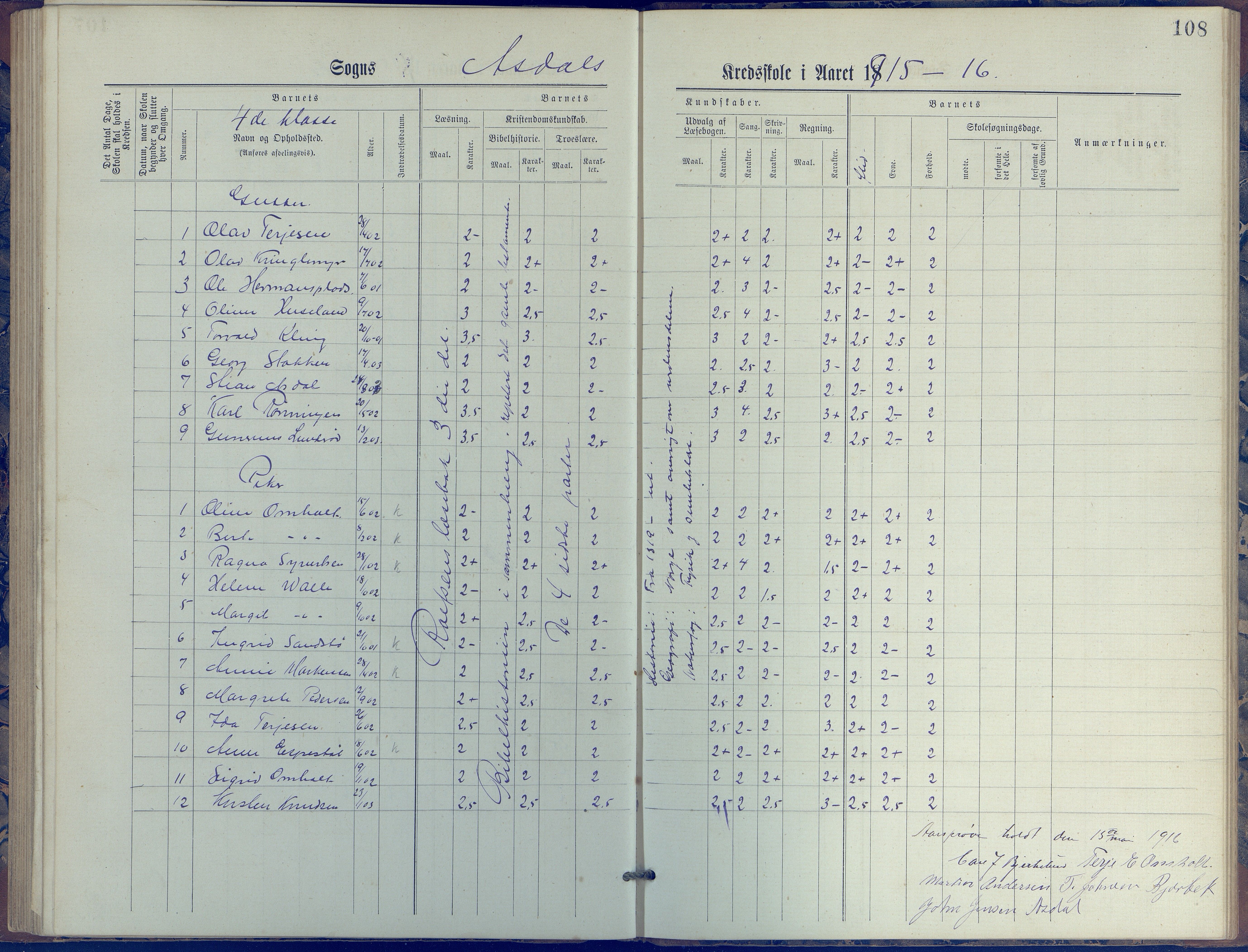 Øyestad kommune frem til 1979, AAKS/KA0920-PK/06/06E/L0005: Journal, øverste avdeling, 1884-1918, p. 107