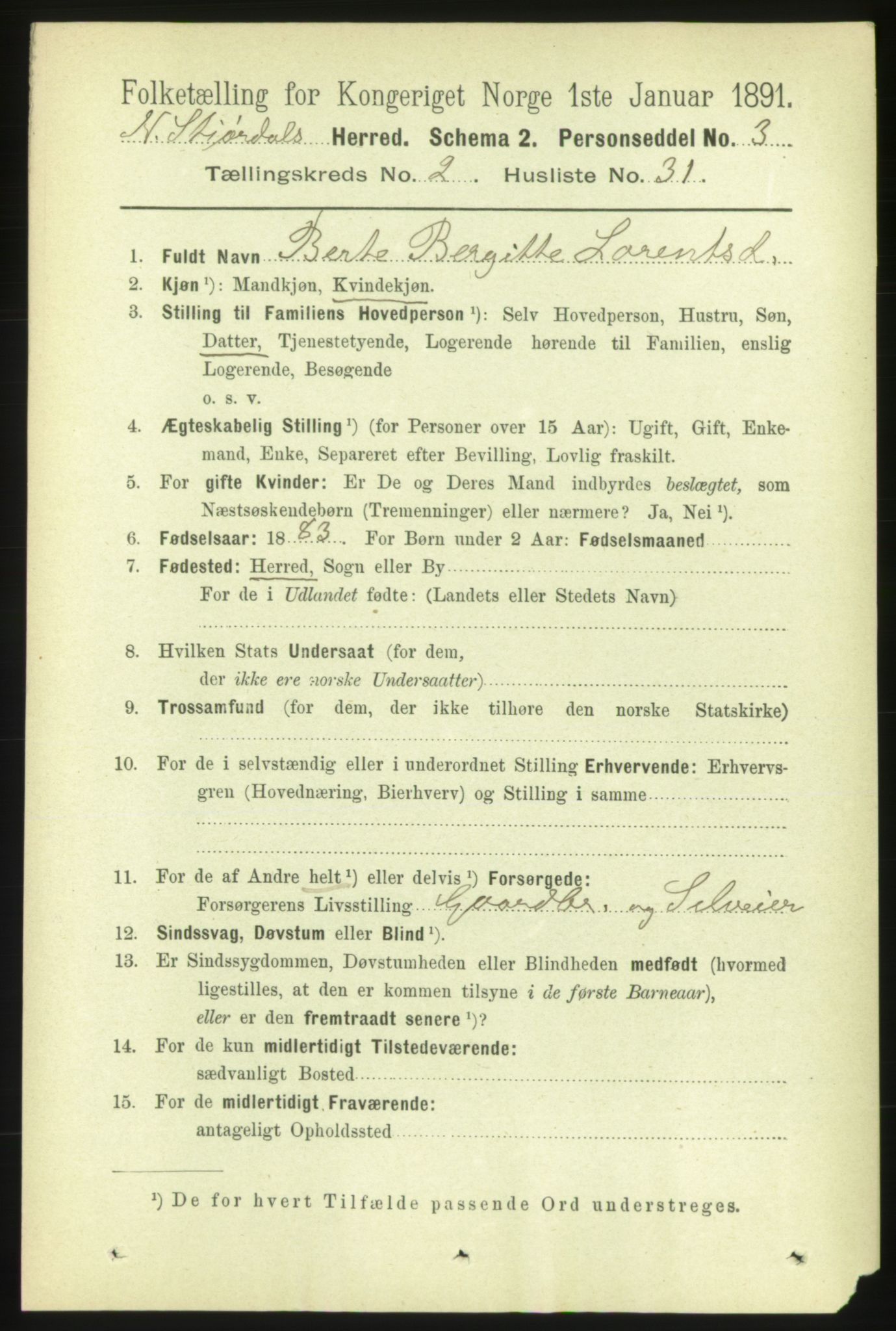 RA, 1891 census for 1714 Nedre Stjørdal, 1891, p. 652