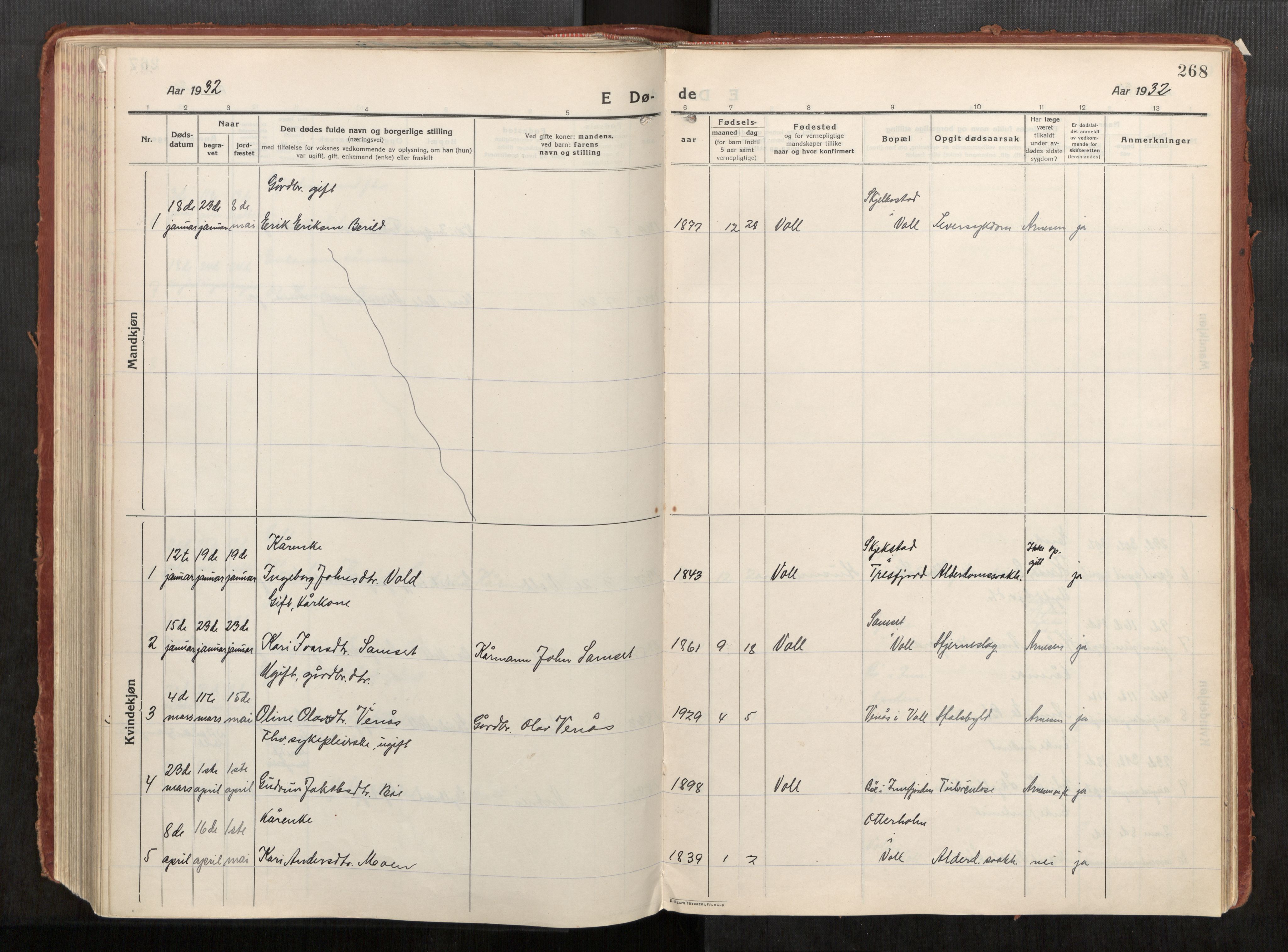 Eid sokneprestkontor, AV/SAT-A-1254: Parish register (official) no. 543A04, 1916-1956, p. 268