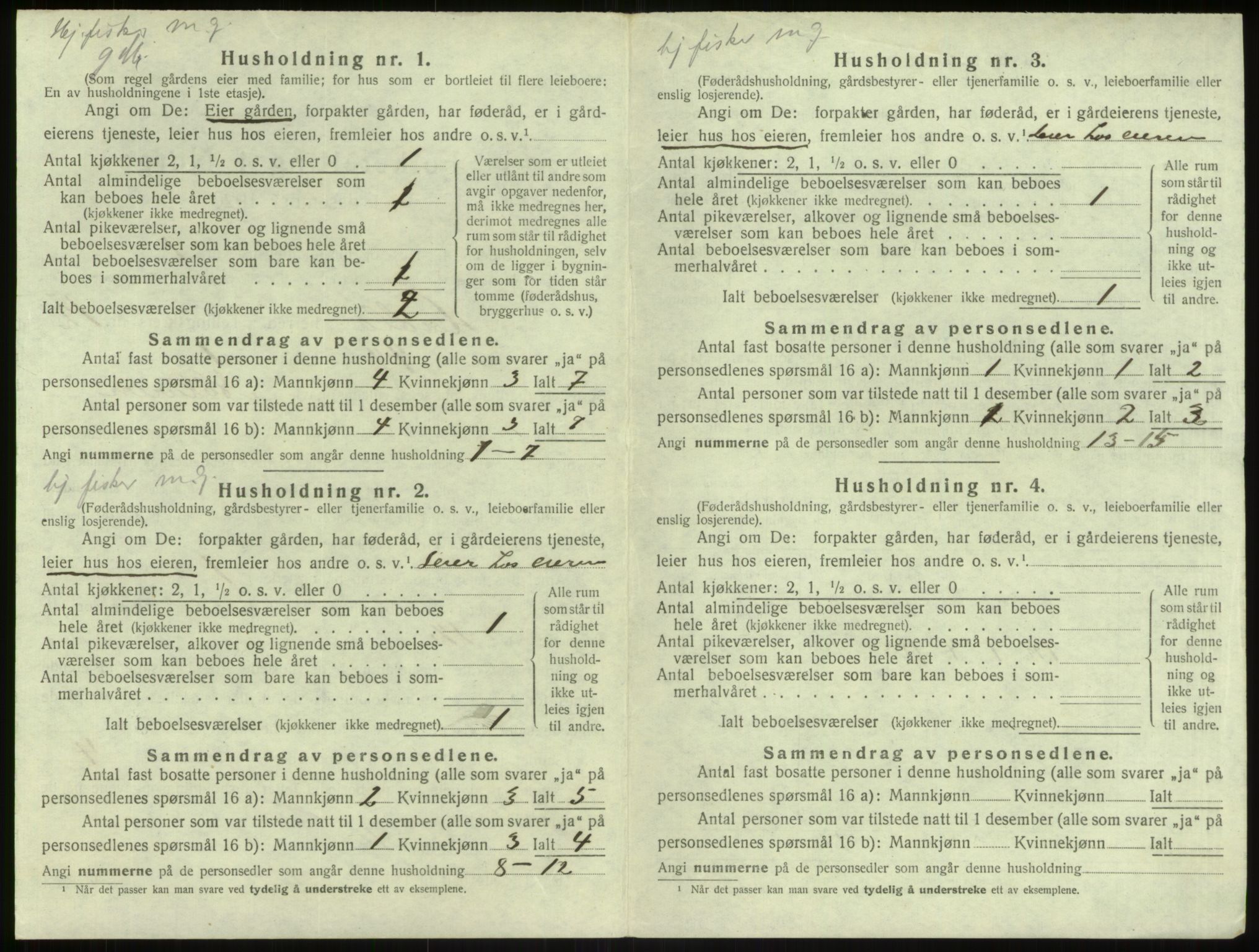 SAB, 1920 census for Herdla, 1920, p. 1094