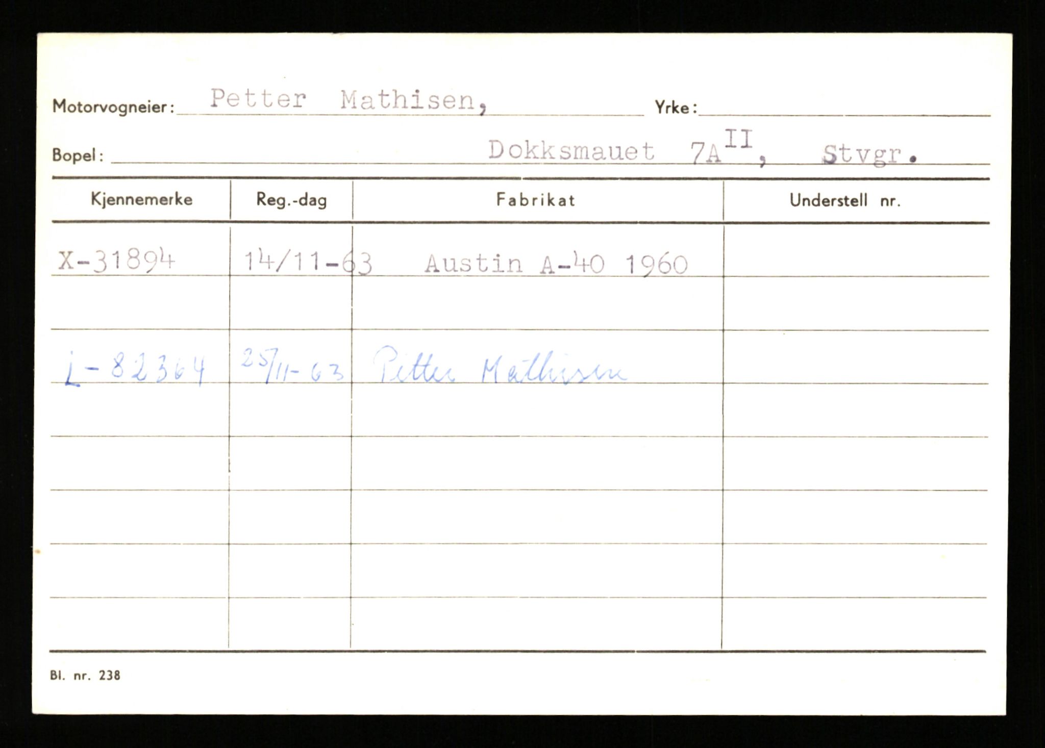 Stavanger trafikkstasjon, AV/SAST-A-101942/0/G/L0005: Registreringsnummer: 23000 - 34245, 1930-1971, p. 2718