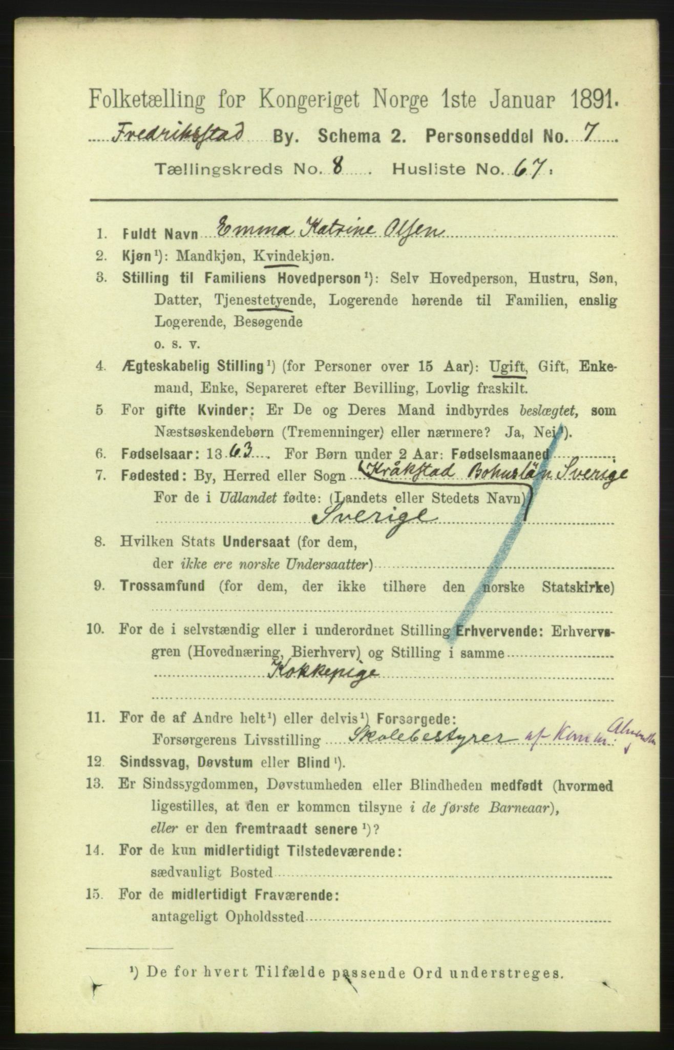 RA, 1891 census for 0103 Fredrikstad, 1891, p. 10265