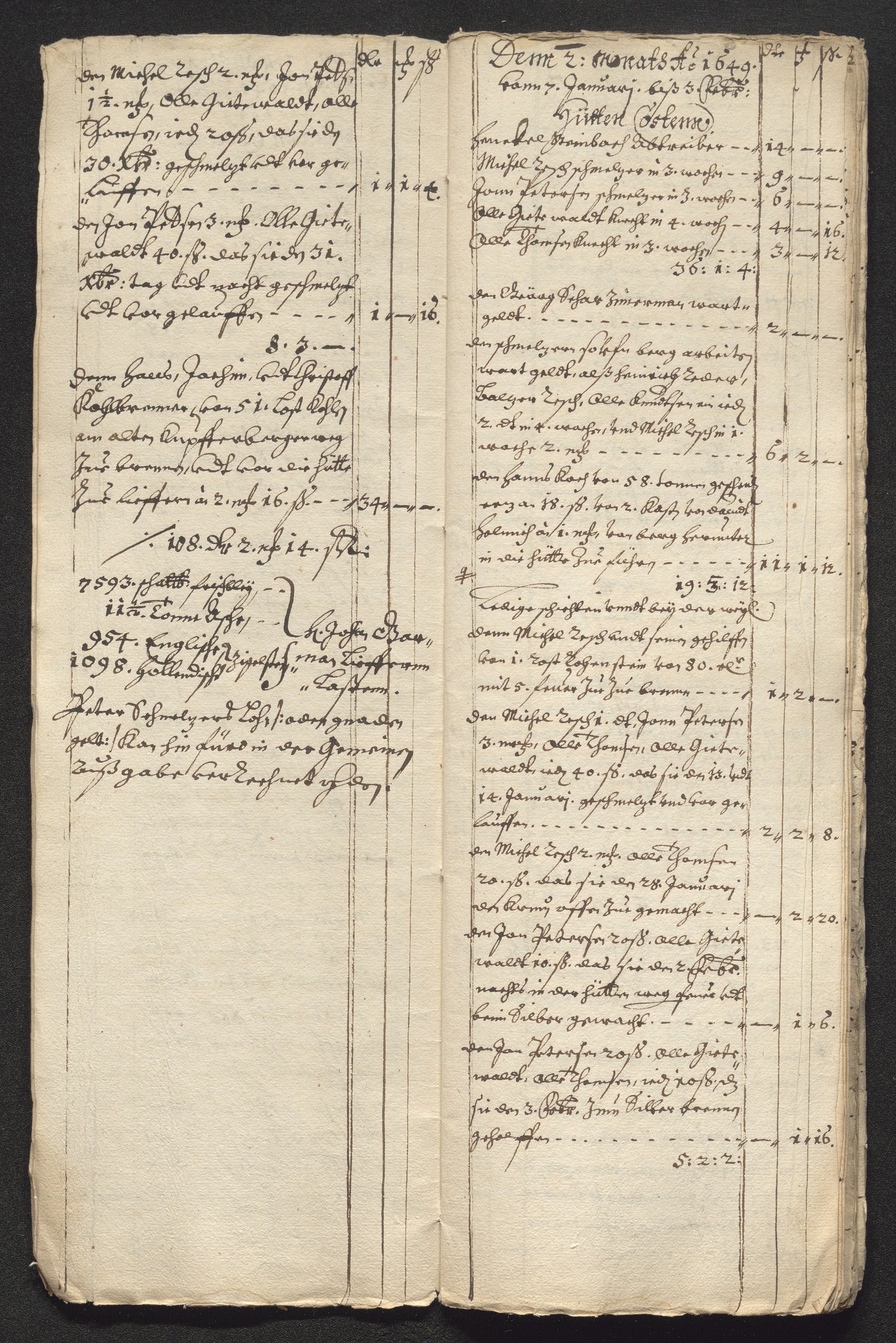 Kongsberg Sølvverk 1623-1816, AV/SAKO-EA-3135/001/D/Dc/Dcd/L0023: Utgiftsregnskap for gruver m.m., 1649, p. 693