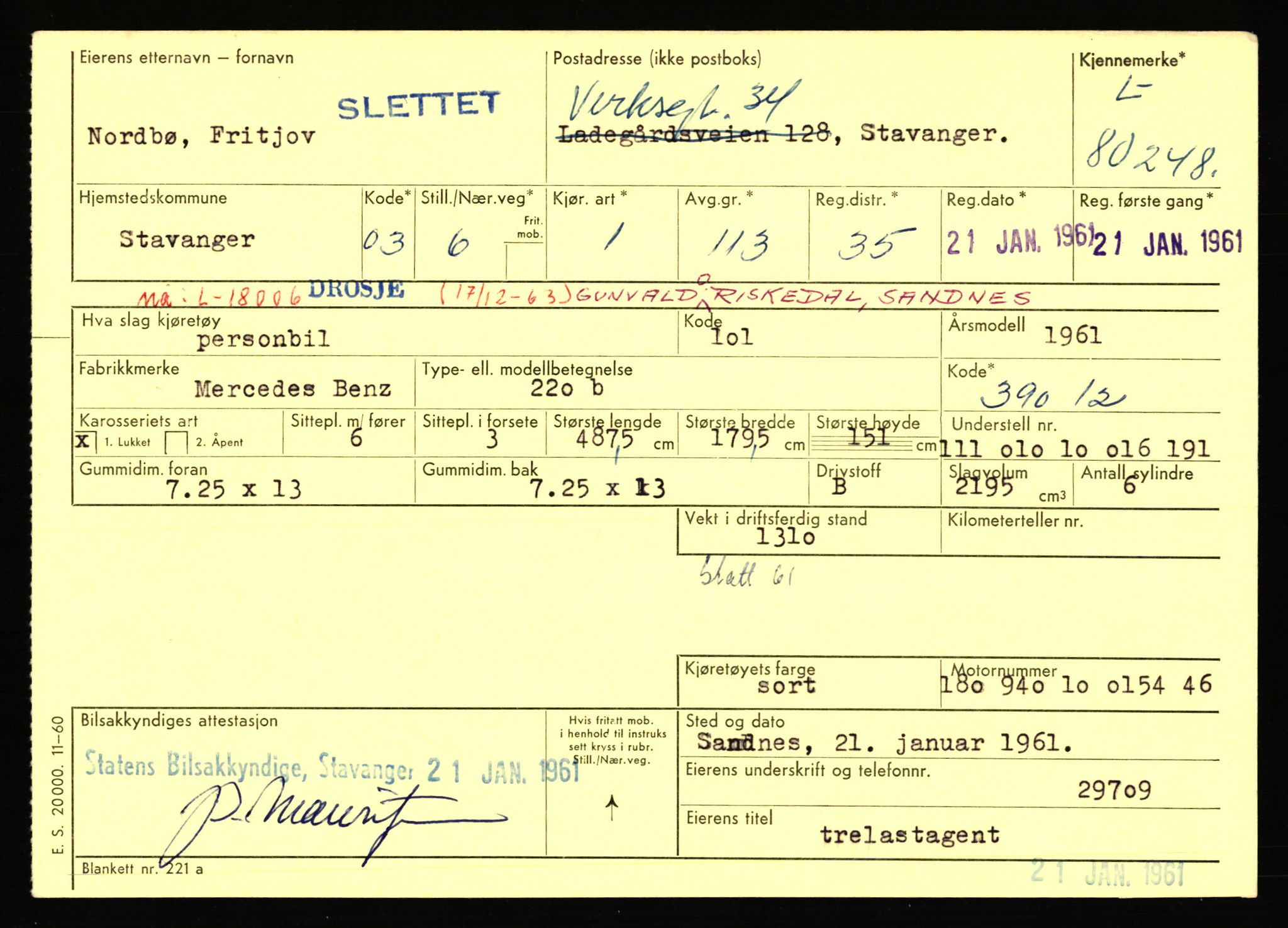 Stavanger trafikkstasjon, AV/SAST-A-101942/0/F/L0070: L-78800 - L-80499, 1930-1971, p. 2122