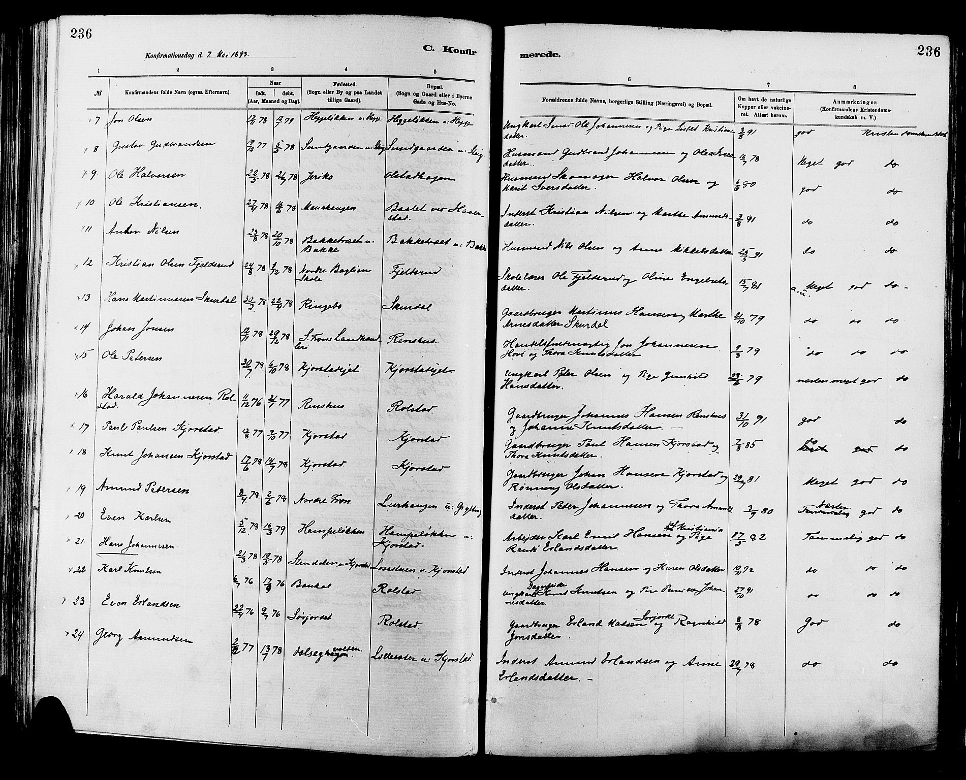 Sør-Fron prestekontor, SAH/PREST-010/H/Ha/Haa/L0003: Parish register (official) no. 3, 1881-1897, p. 236
