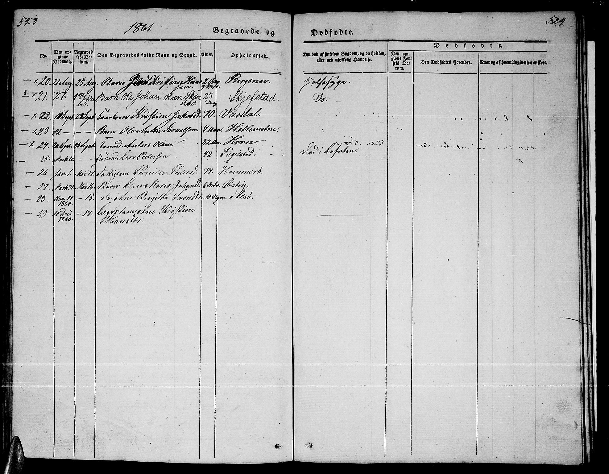 Ministerialprotokoller, klokkerbøker og fødselsregistre - Nordland, AV/SAT-A-1459/838/L0555: Parish register (copy) no. 838C02, 1842-1861, p. 528-529