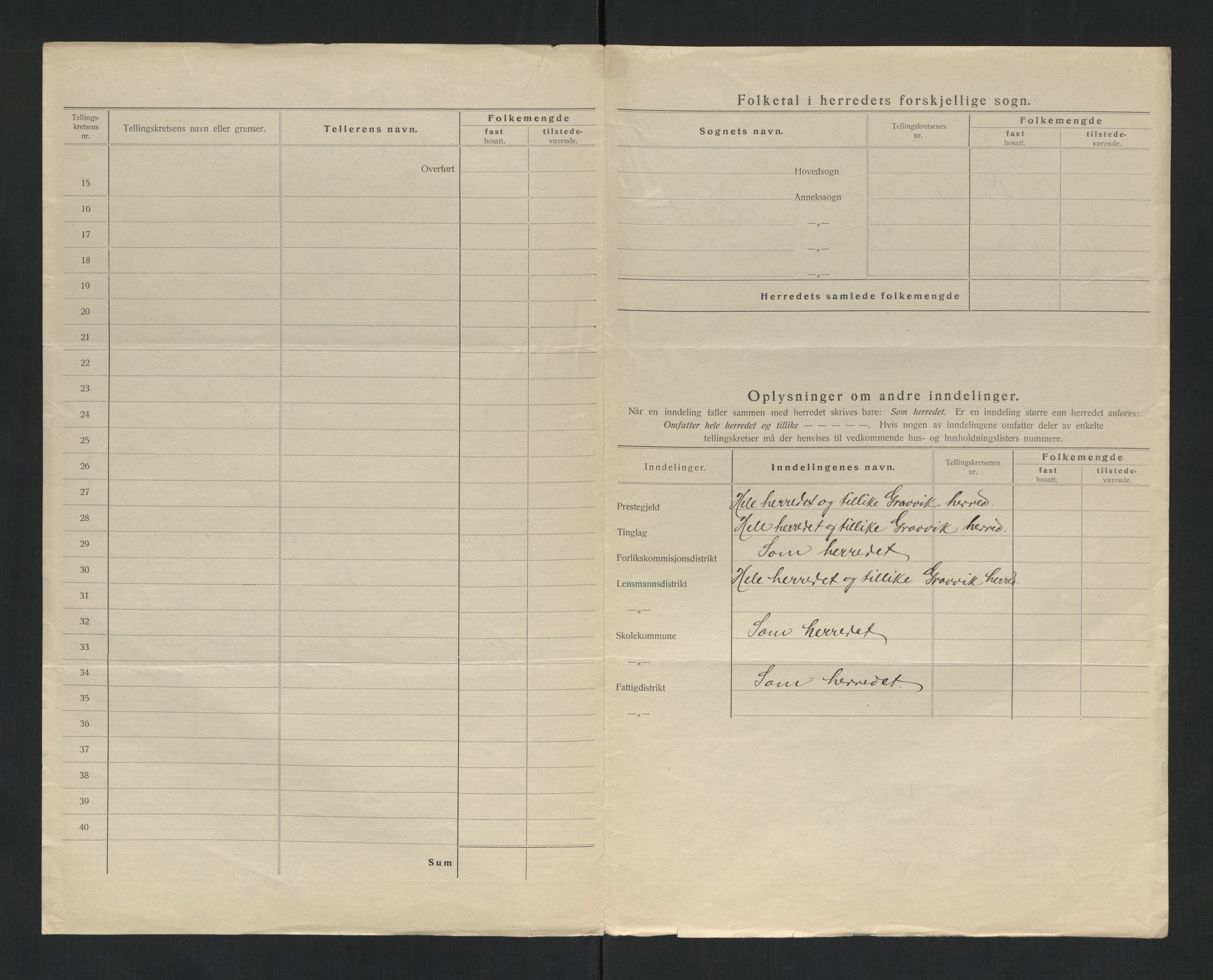 SAT, 1920 census for Leka, 1920, p. 5