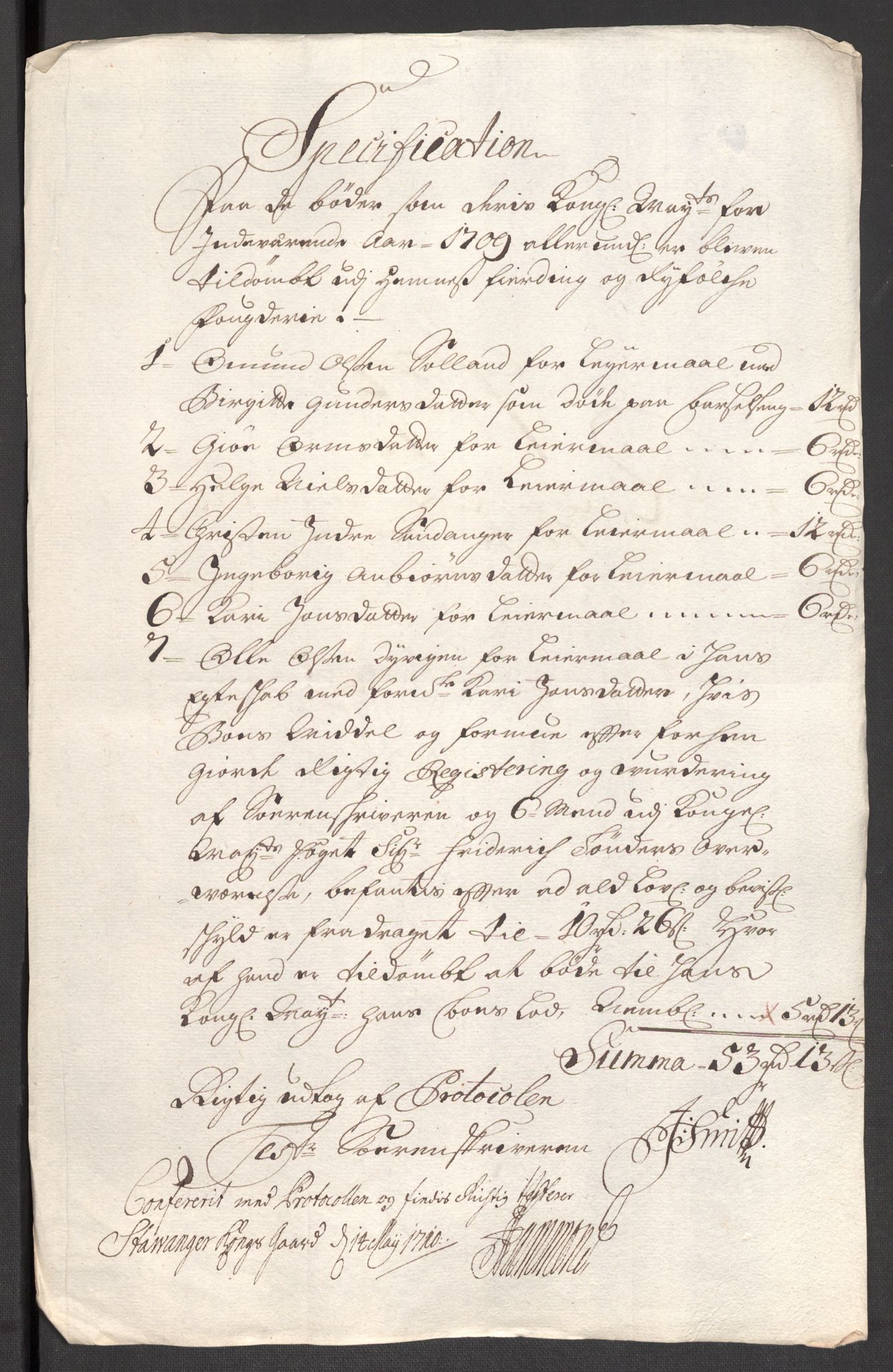 Rentekammeret inntil 1814, Reviderte regnskaper, Fogderegnskap, AV/RA-EA-4092/R47/L2861: Fogderegnskap Ryfylke, 1706-1709, p. 398